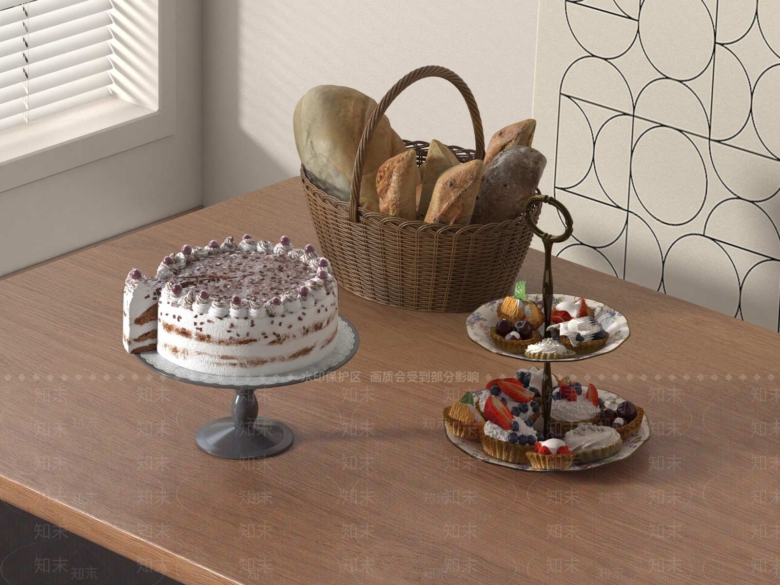 酒水食物3D模型下载【ID:1189605487】