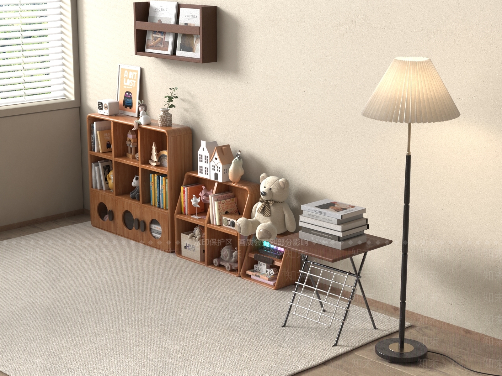 书柜3D模型下载【ID:1189607258】