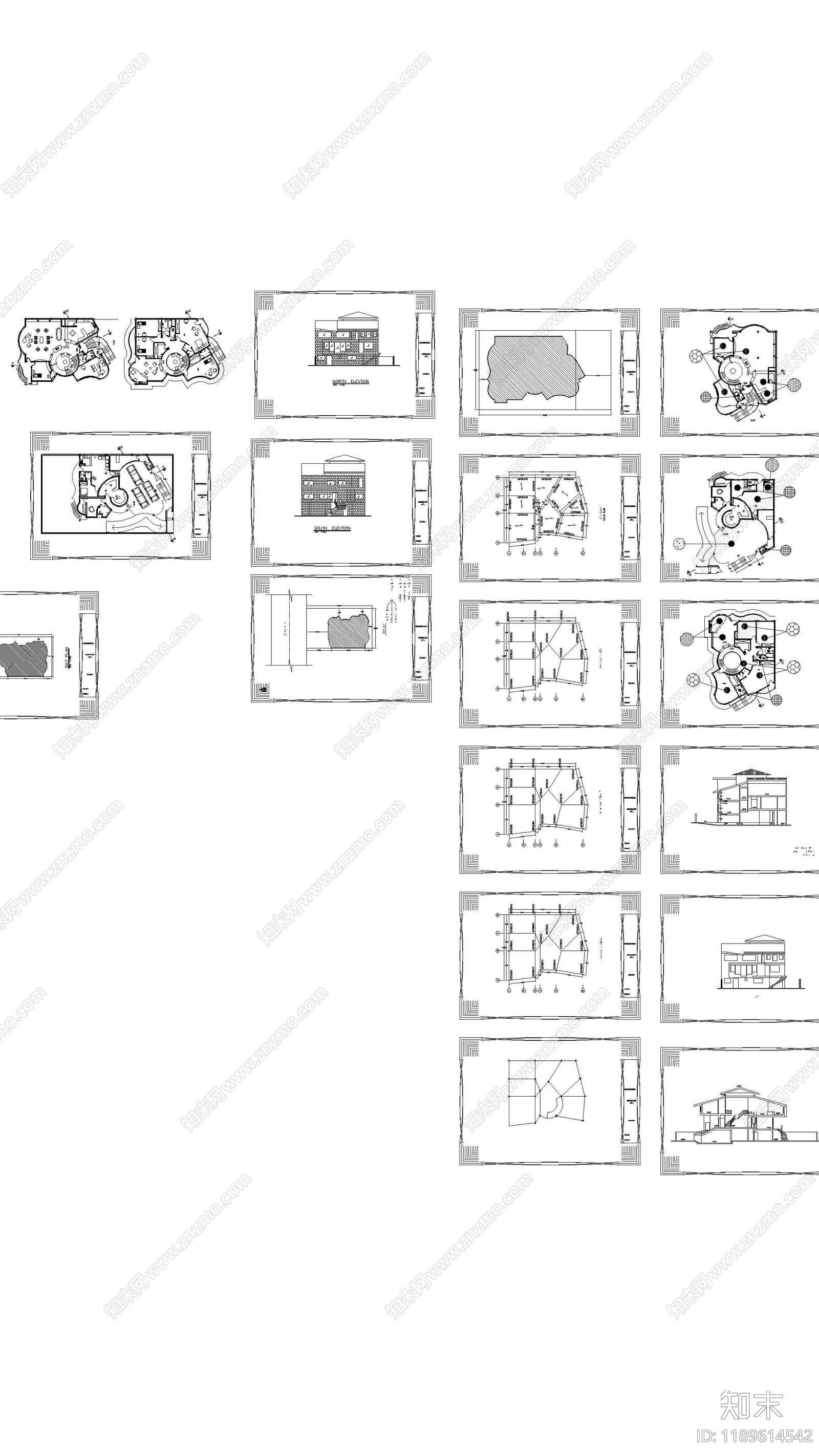 现代住宅楼建筑施工图下载【ID:1189614542】