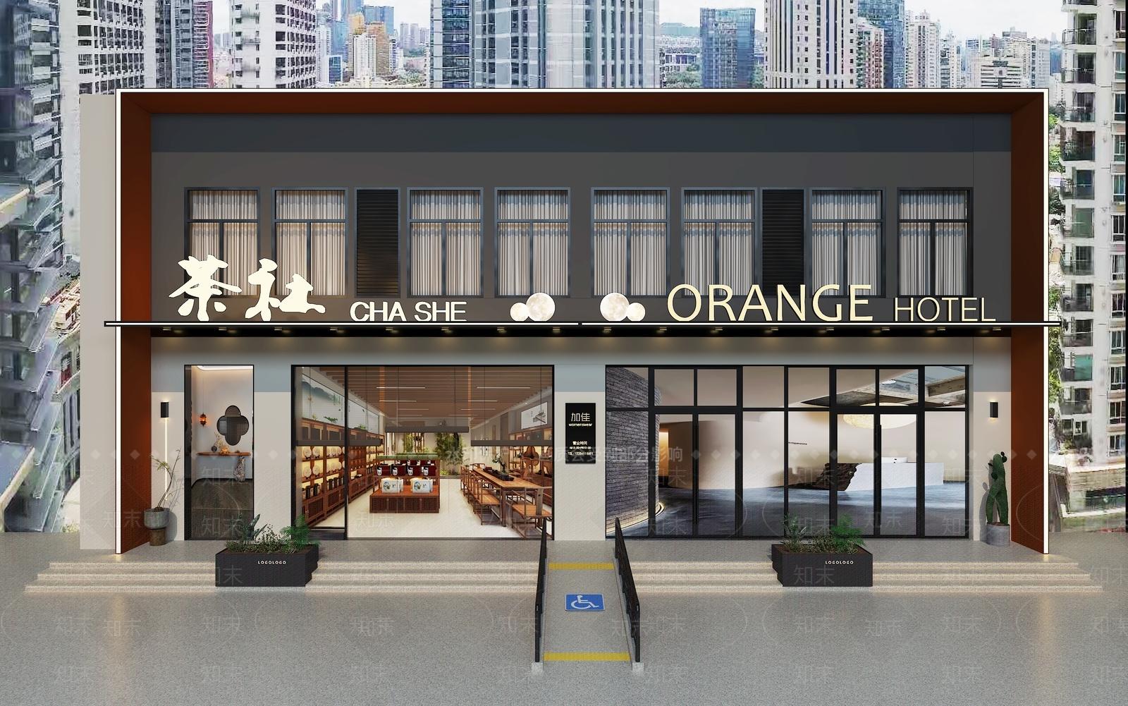 现代新中式茶叶店3D模型下载【ID:1189620074】