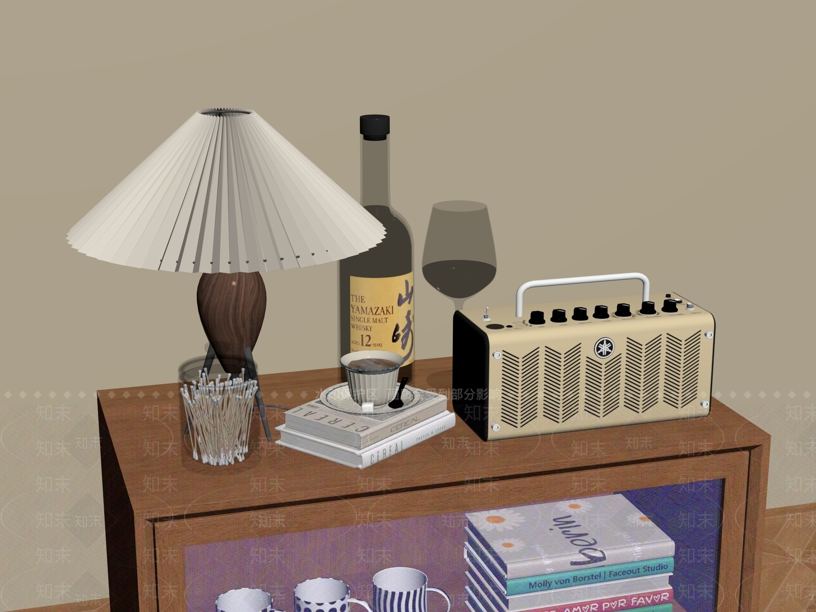现代摆件组合3D模型下载【ID:1189620410】