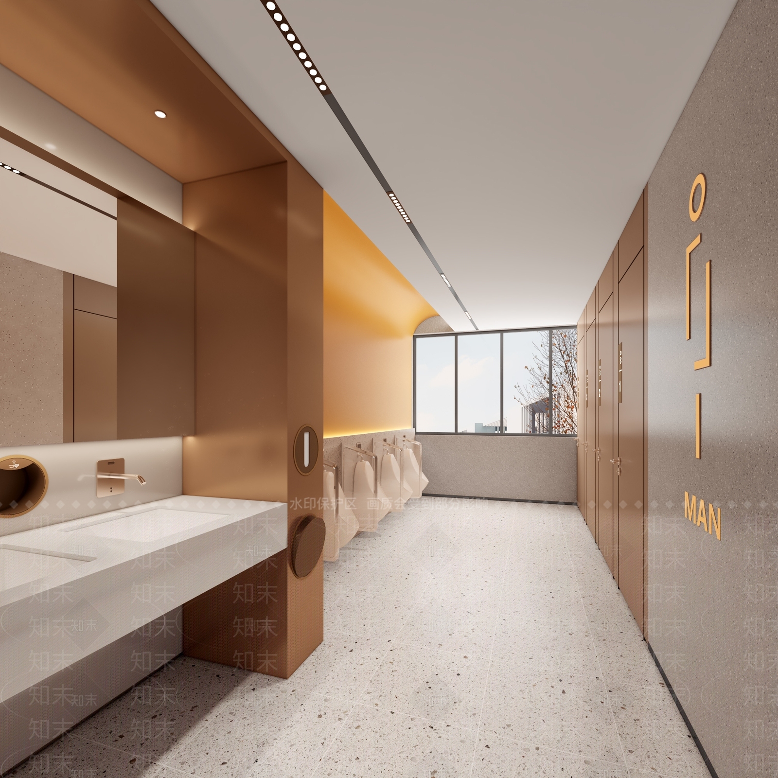 现代公共卫生间3D模型下载【ID:1189620527】