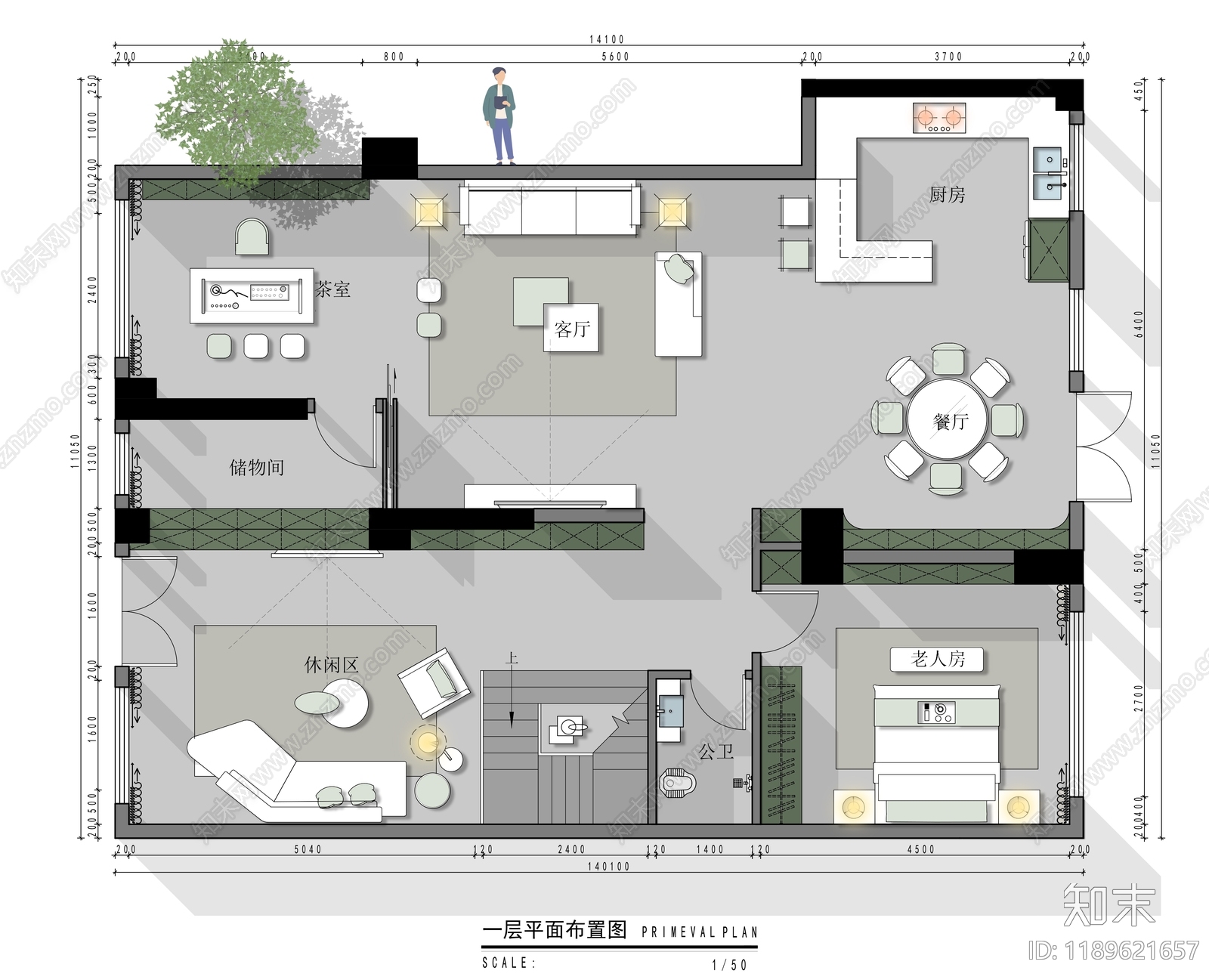 别墅施工图下载【ID:1189621657】