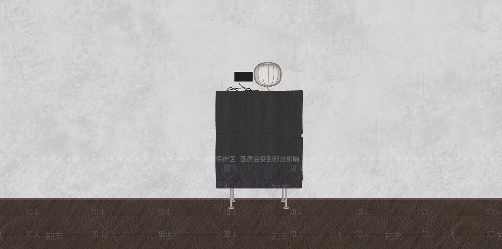 中古侘寂床头柜SU模型下载【ID:1189621155】