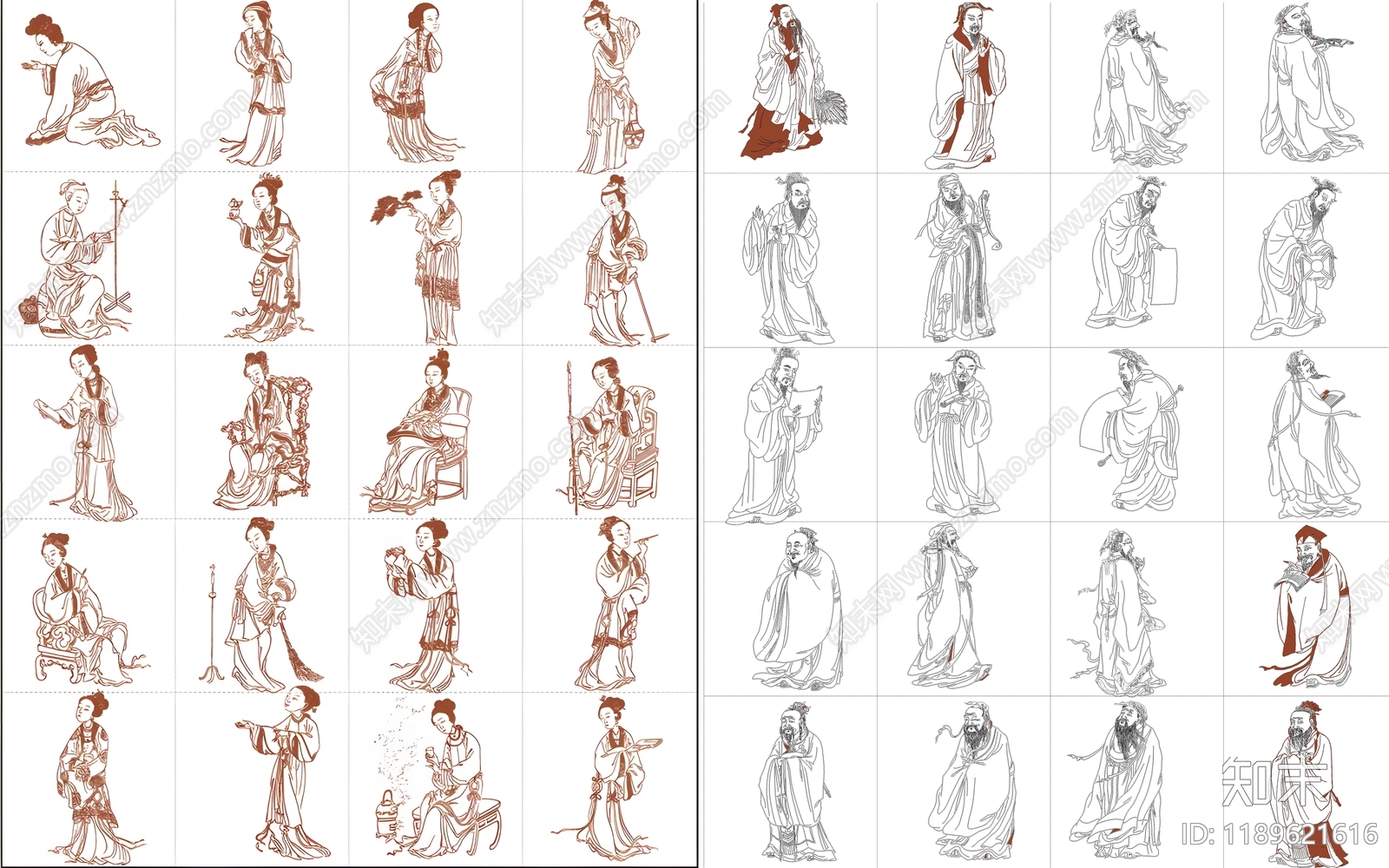 现代人物施工图下载【ID:1189621616】