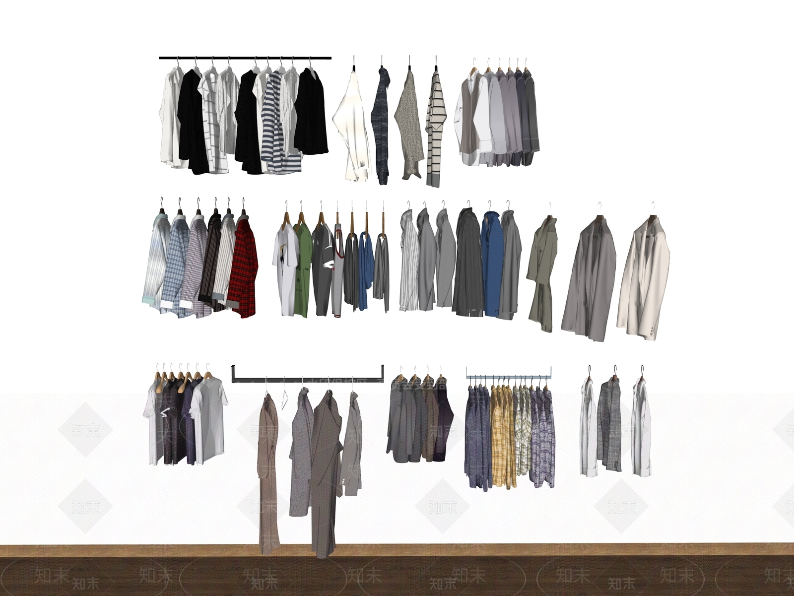 衣服SU模型下载【ID:1189625562】