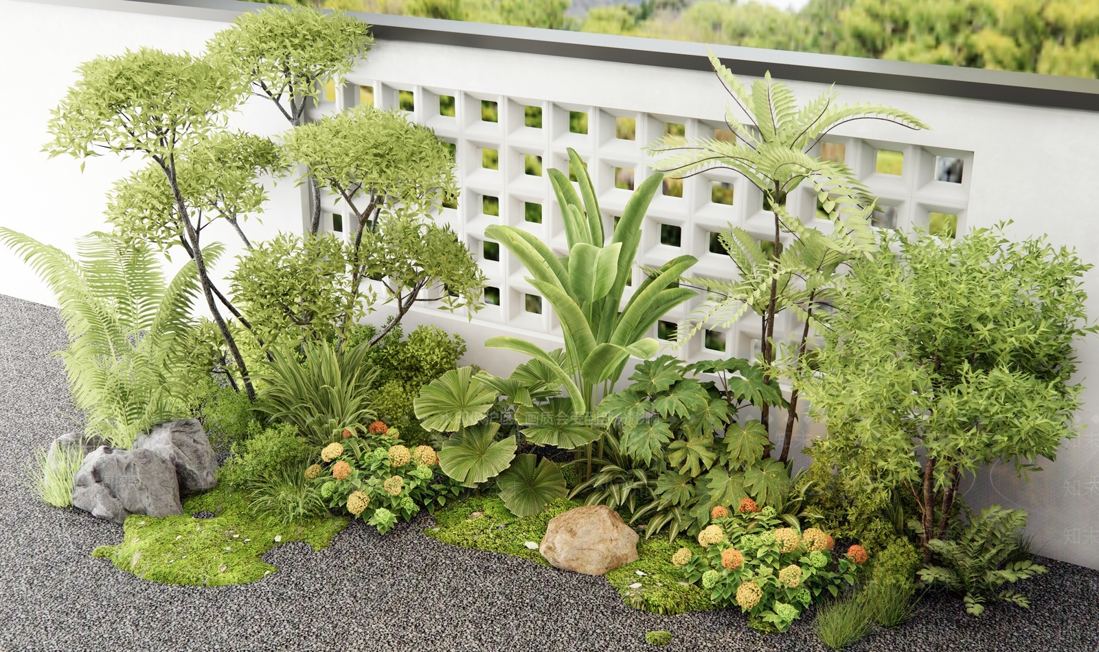 花草组合3D模型下载【ID:1189626047】