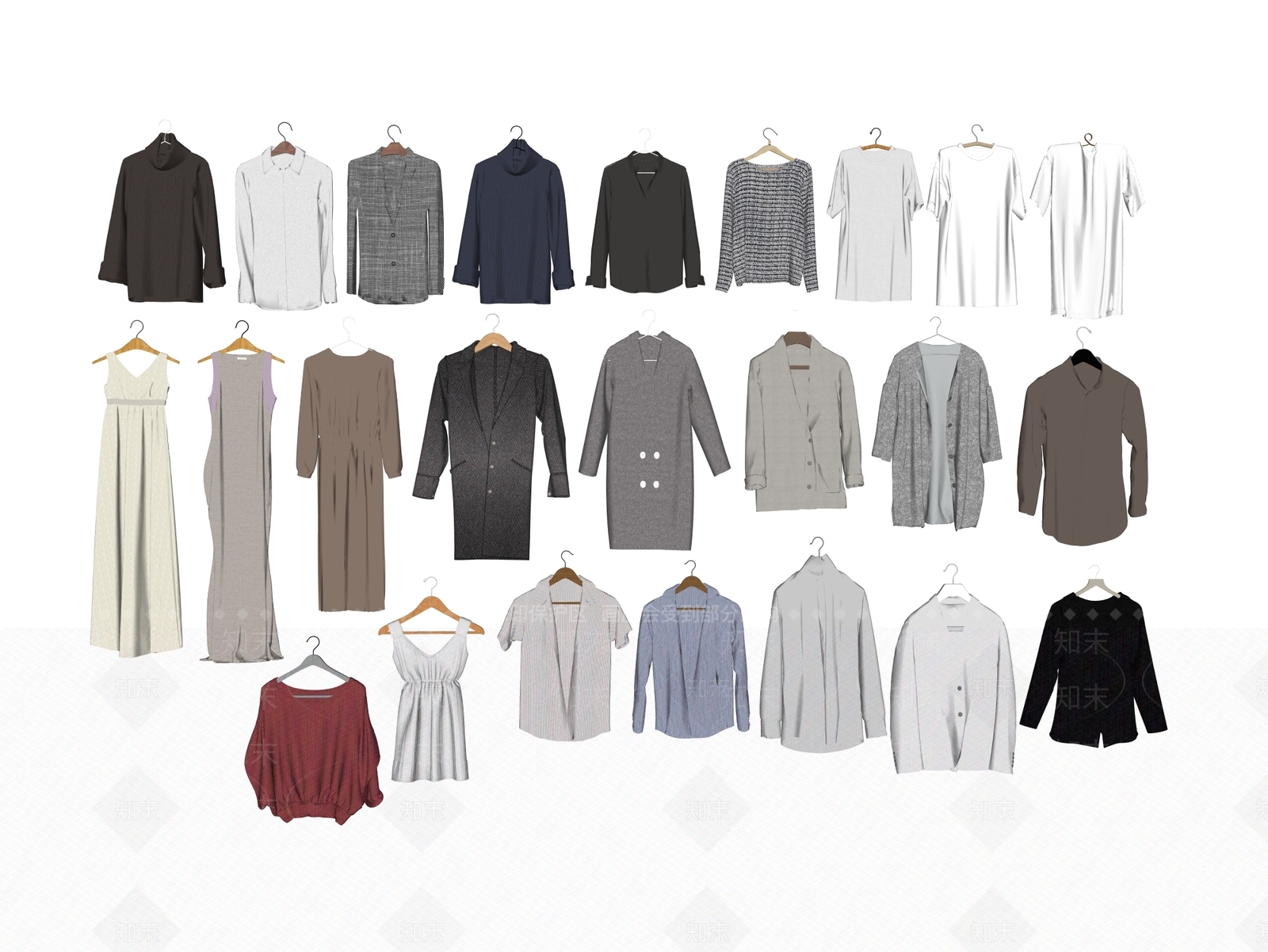 衣服SU模型下载【ID:1189626647】