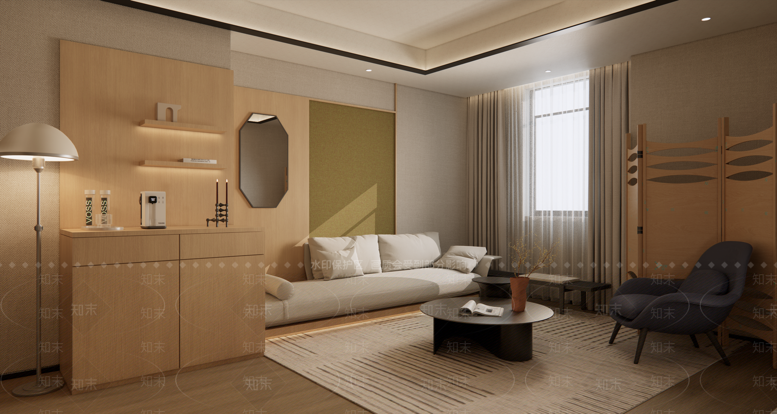 现代原木休息区SU模型下载【ID:1189630052】