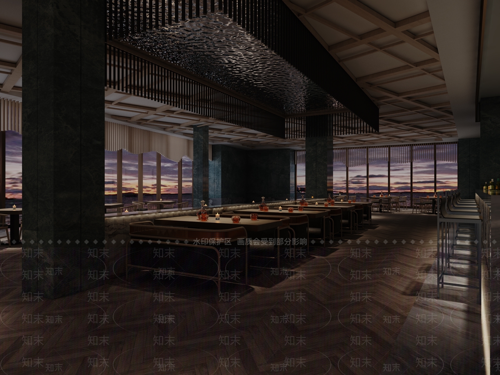 简约北欧茶餐厅SU模型下载【ID:1189631881】