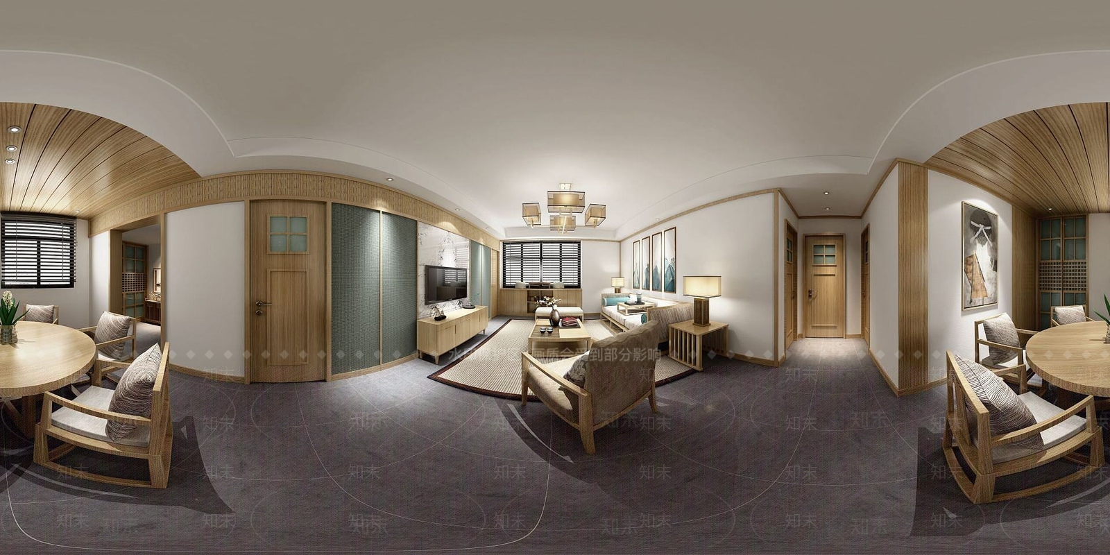 日式餐客厅3D模型下载【ID:1189633131】