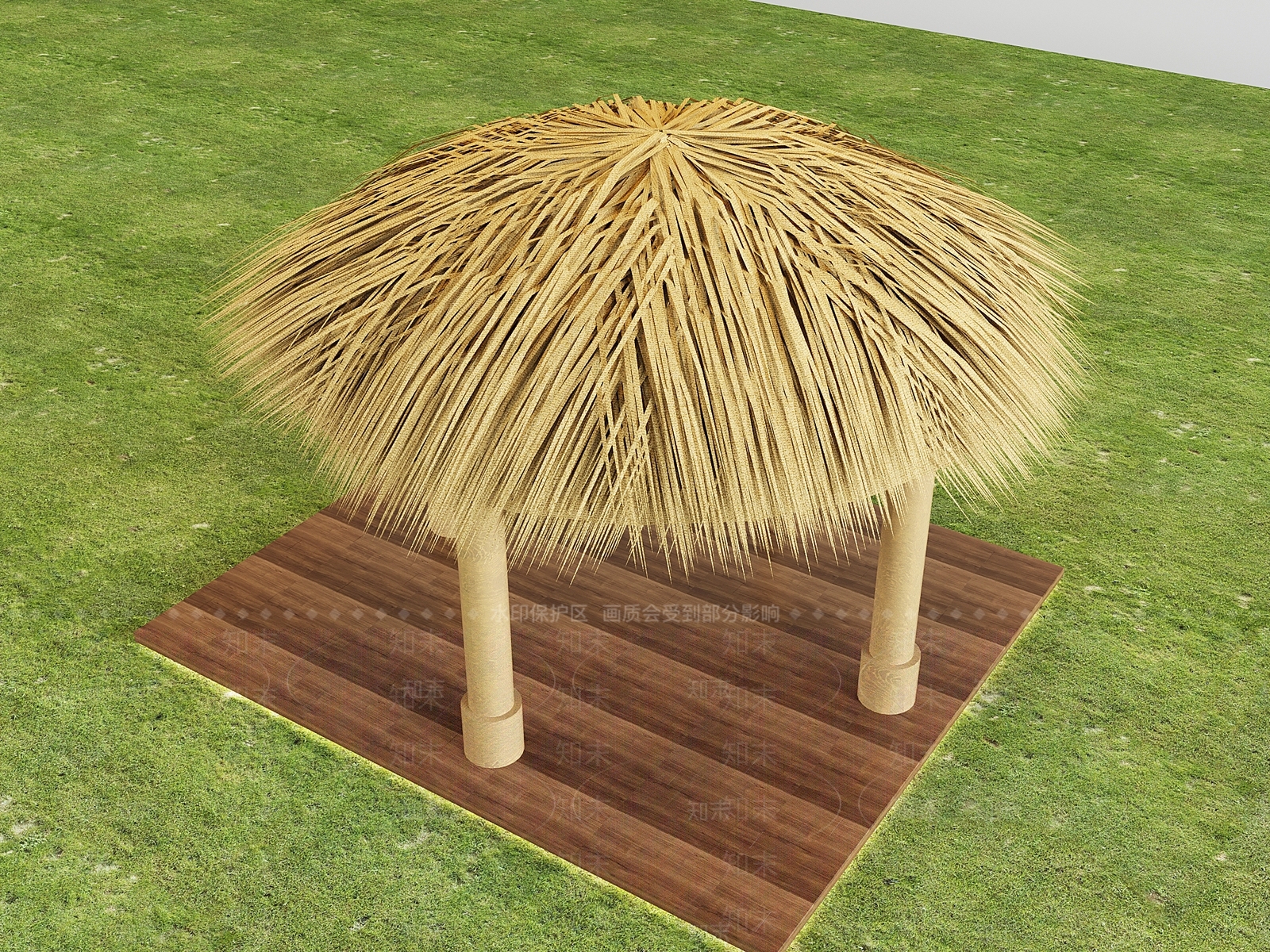 新中式亭子3D模型下载【ID:1189636445】
