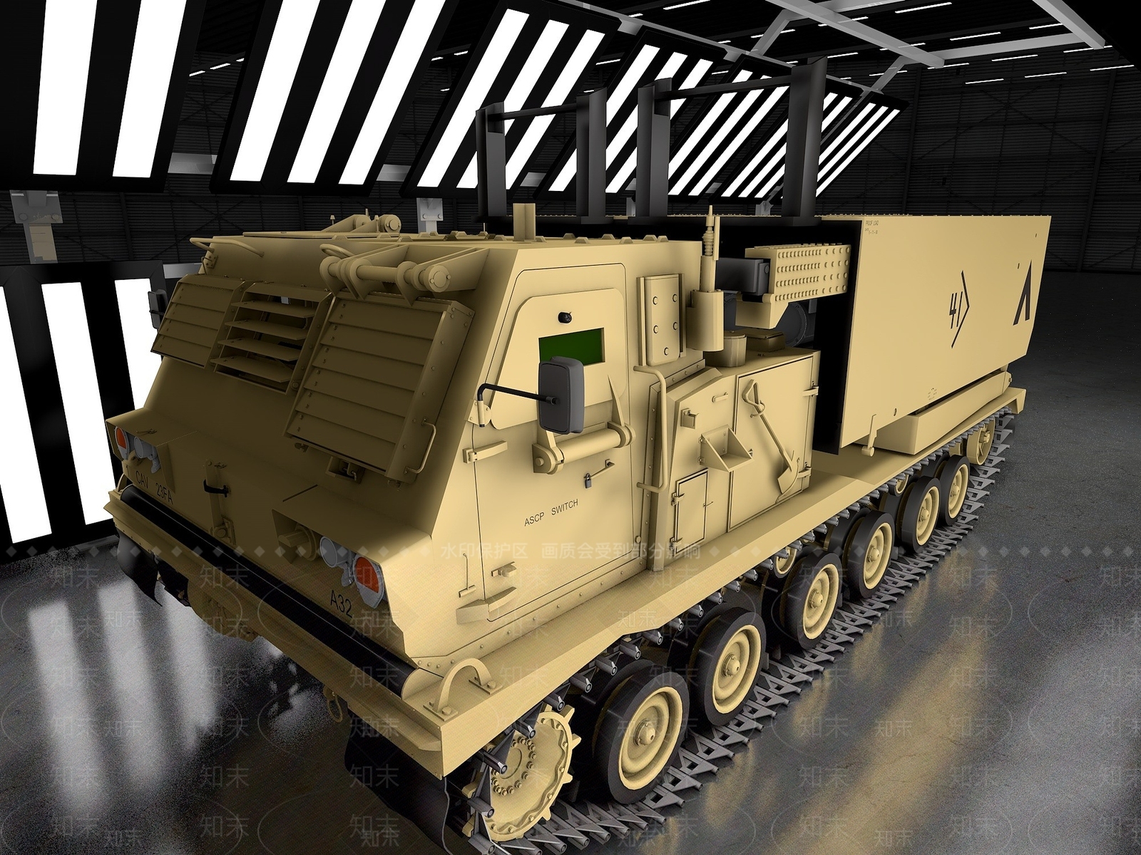 现代坦克装甲车战斗车3D模型下载【ID:1189640463】