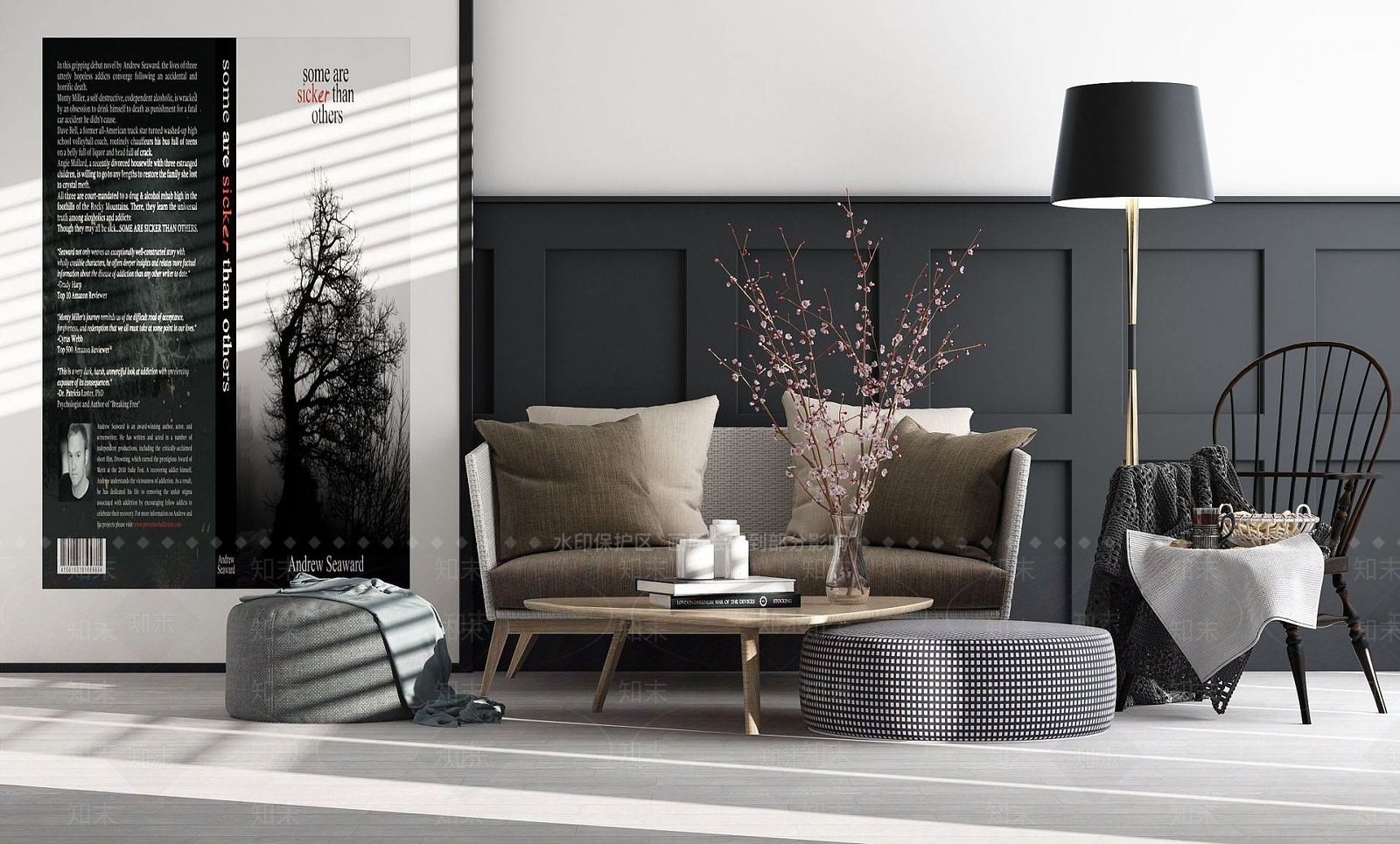 北欧沙发茶几组合3D模型下载【ID:1189642652】