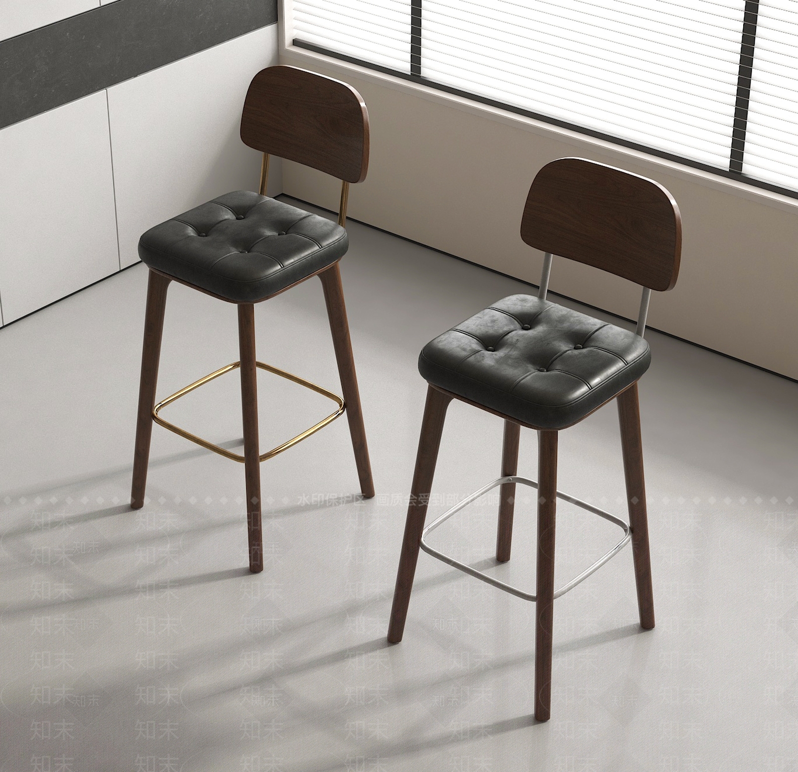 现代吧椅3D模型下载【ID:1189645460】