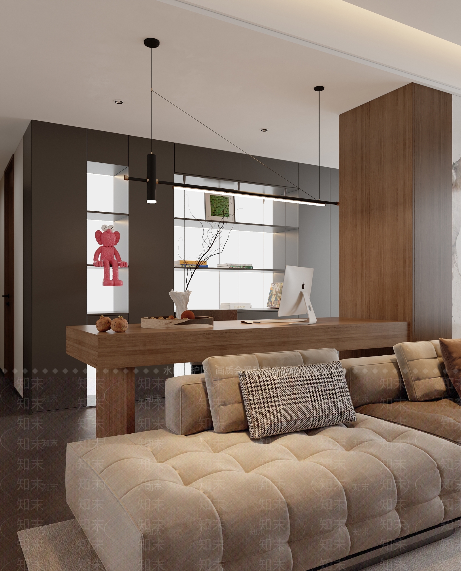 现代书房3D模型下载【ID:1189645457】