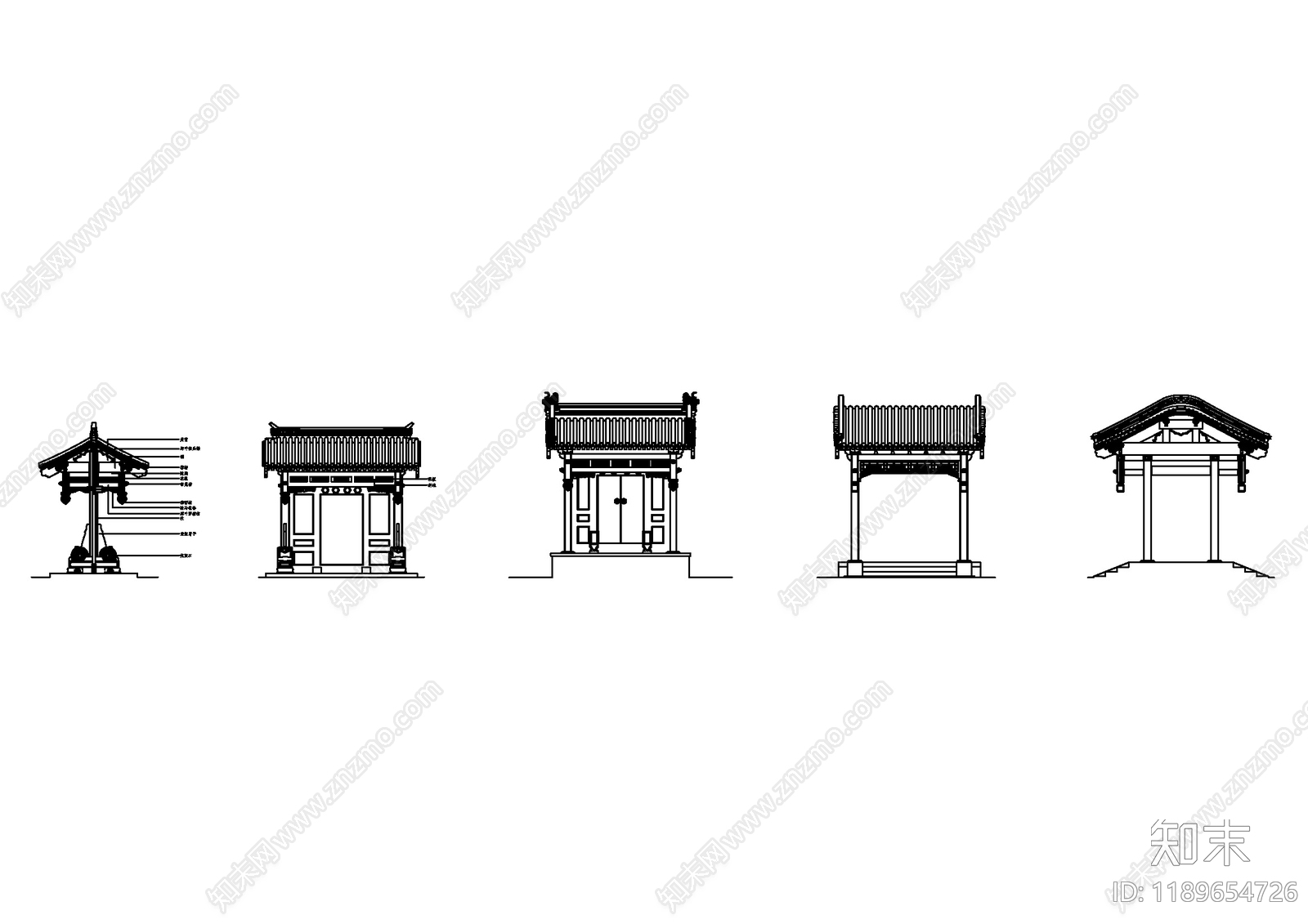 其他古建筑施工图下载【ID:1189654726】