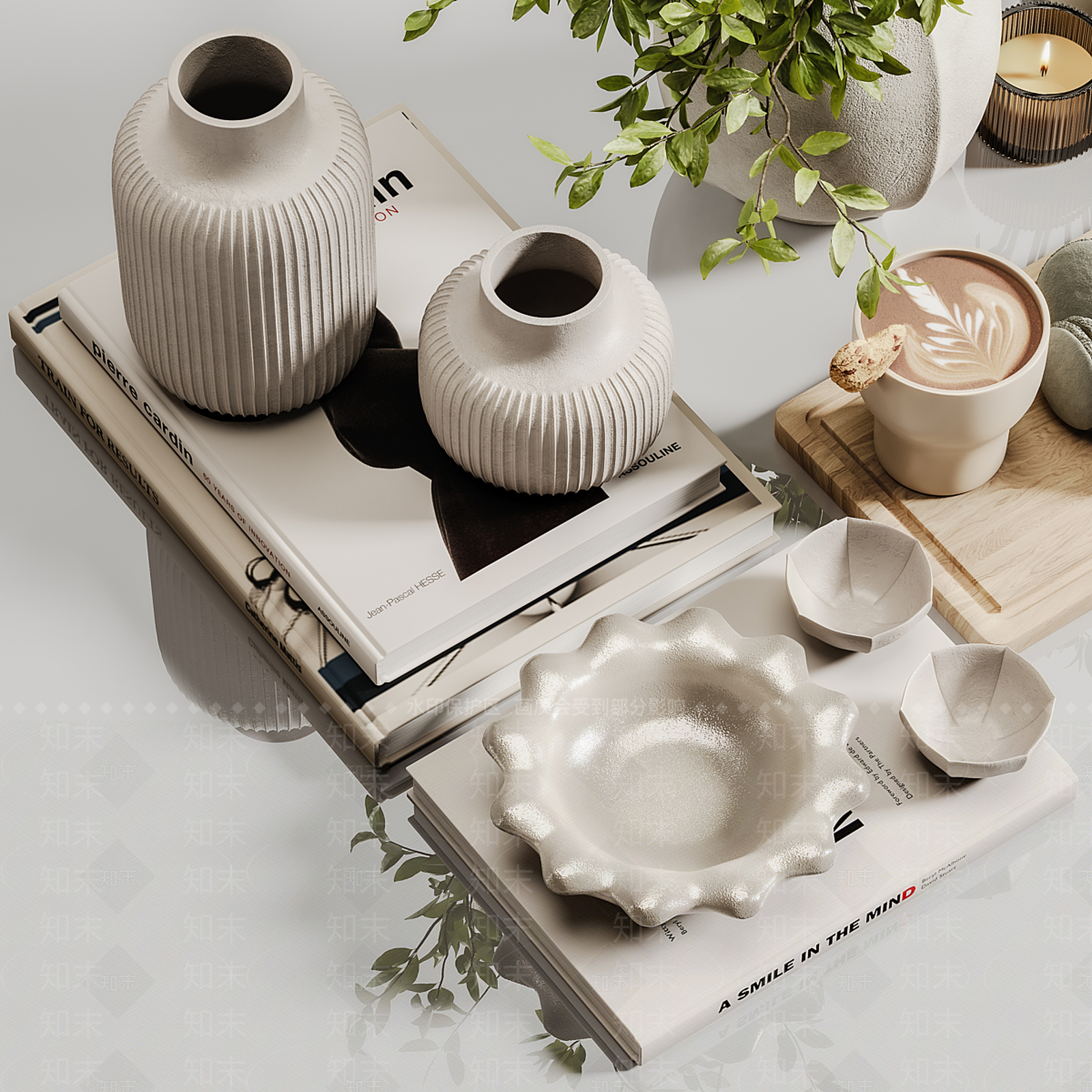 现代新中式摆件组合3D模型下载【ID:1189657736】