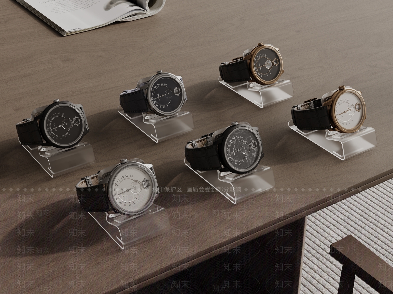 现代轻奢钟表SU模型下载【ID:1189658096】