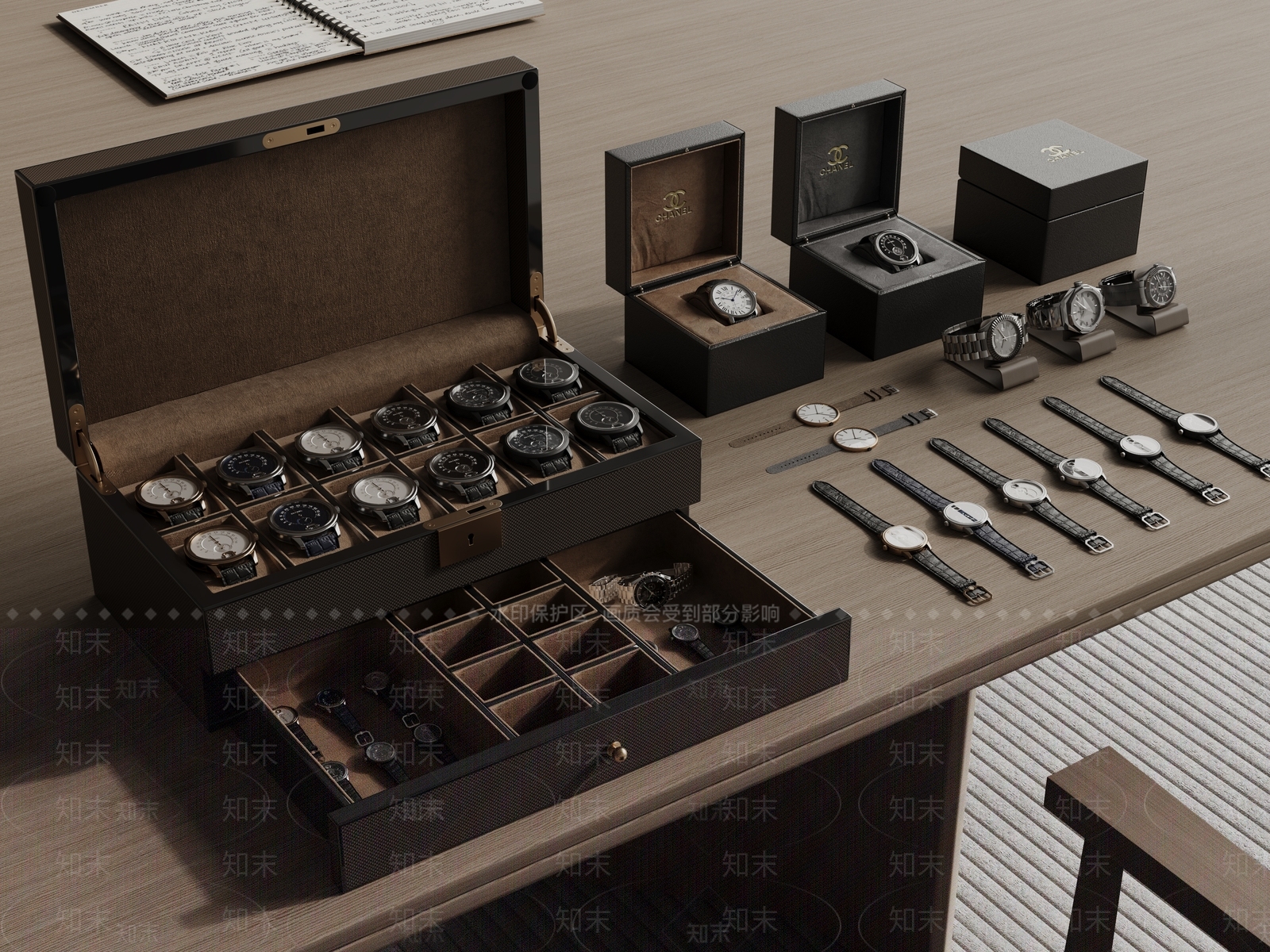 现代轻奢钟表SU模型下载【ID:1189658068】