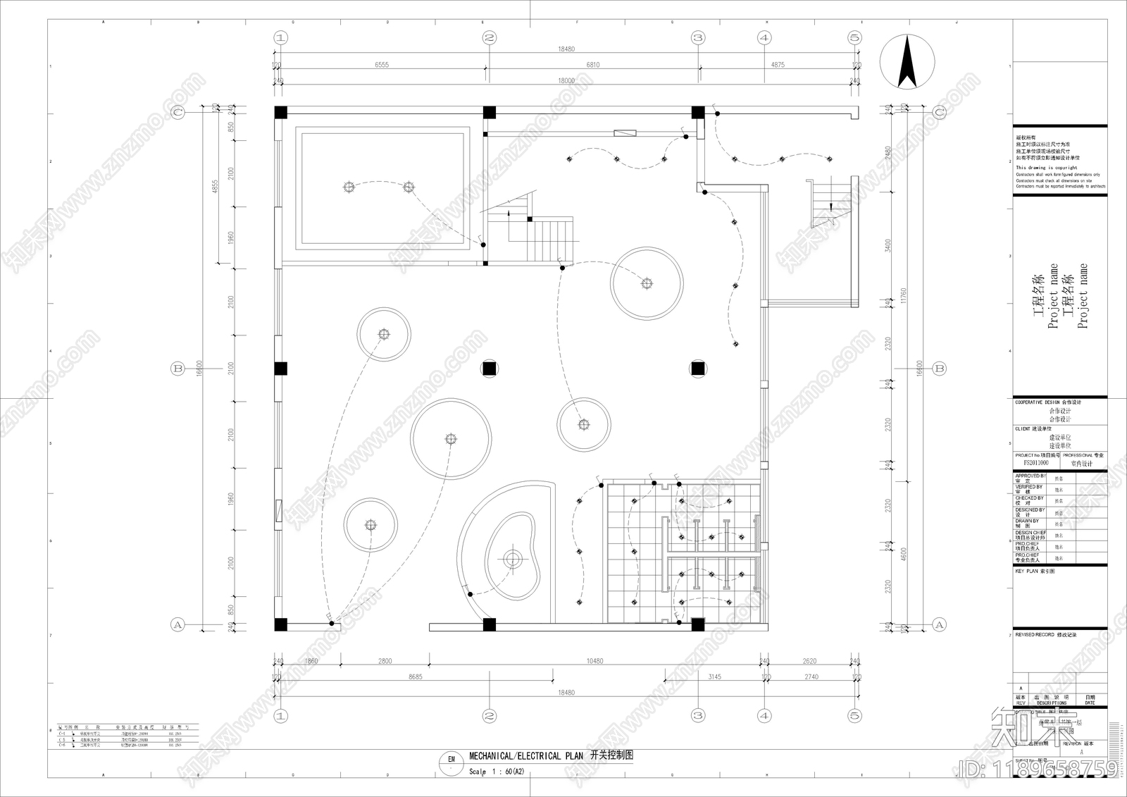 现代简约图书馆cad施工图下载【ID:1189658759】