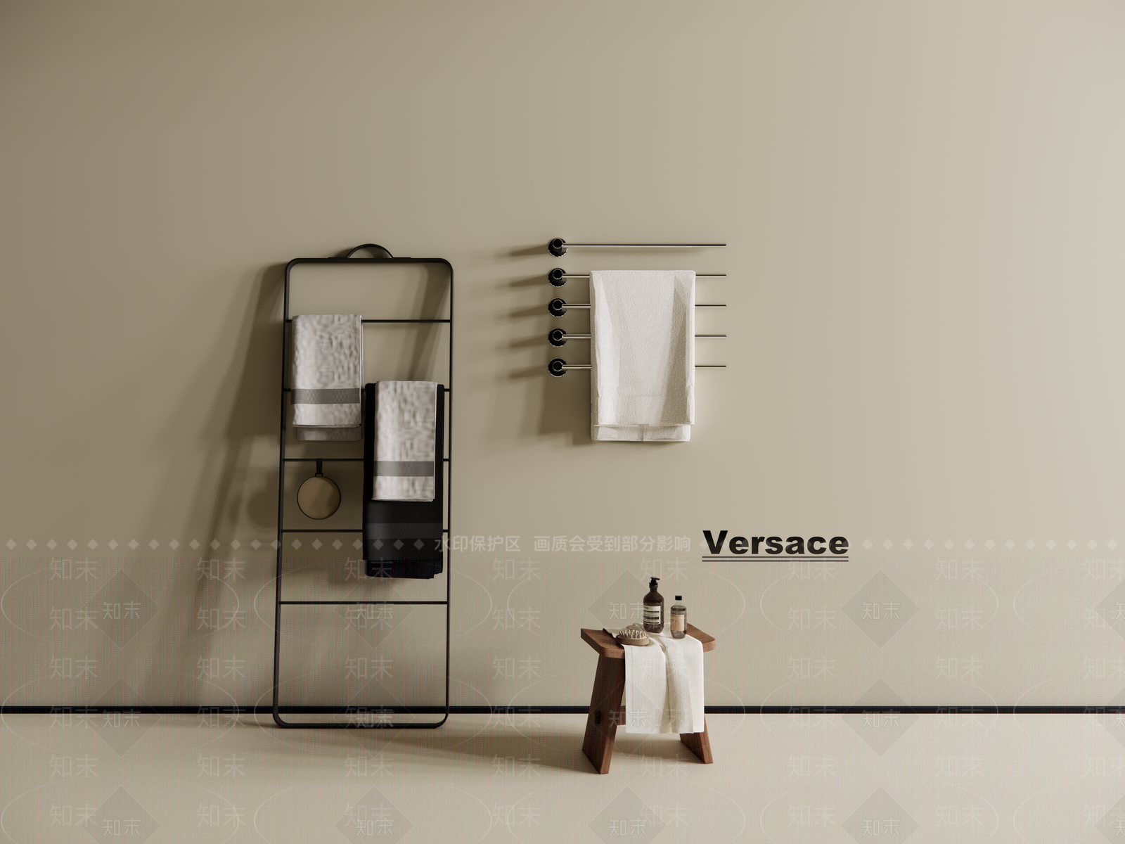 毛巾架3D模型下载【ID:1189659707】