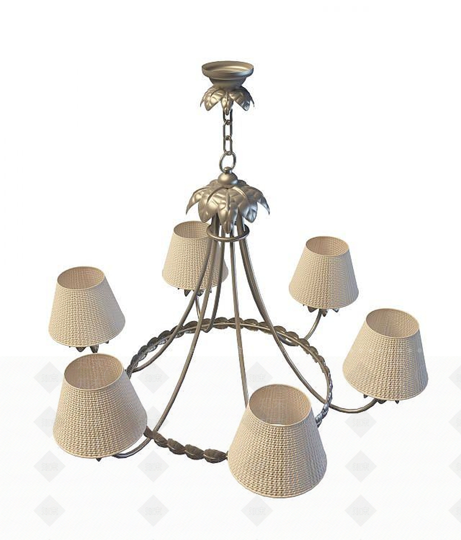 欧式古典欧式客厅吊灯3D模型下载【ID:1189663602】