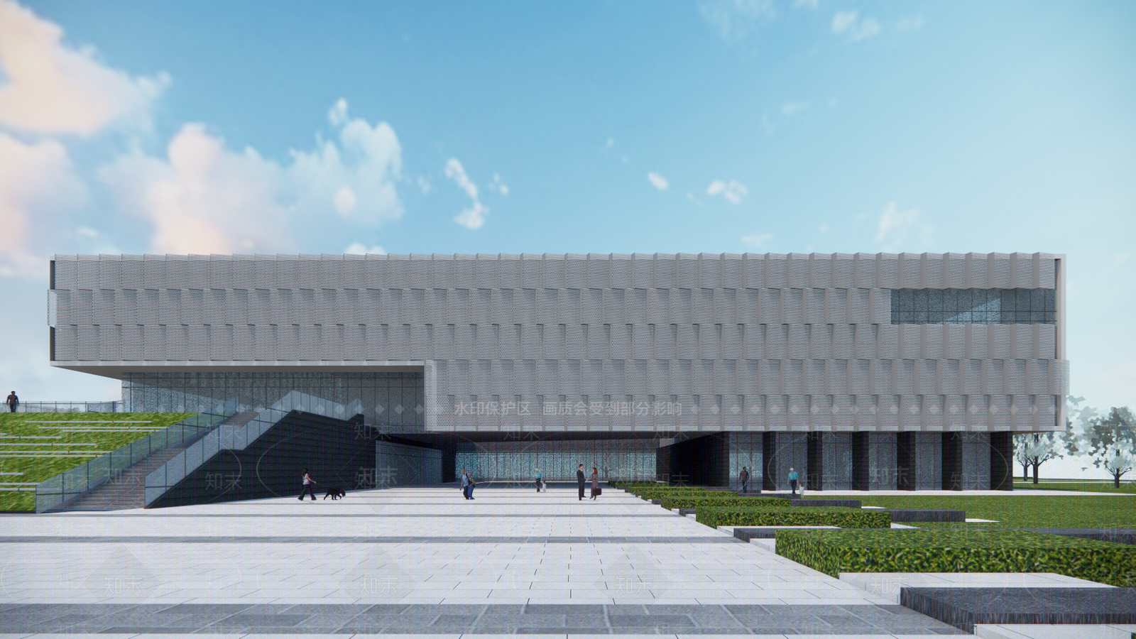 现代体育建筑SU模型下载【ID:1189665222】