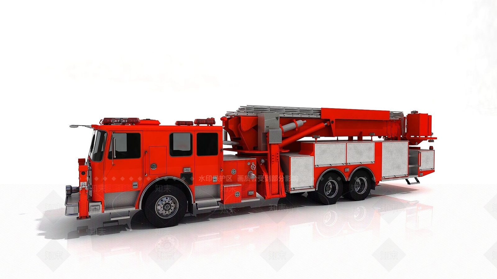 现代消防车3D模型下载【ID:1189665254】