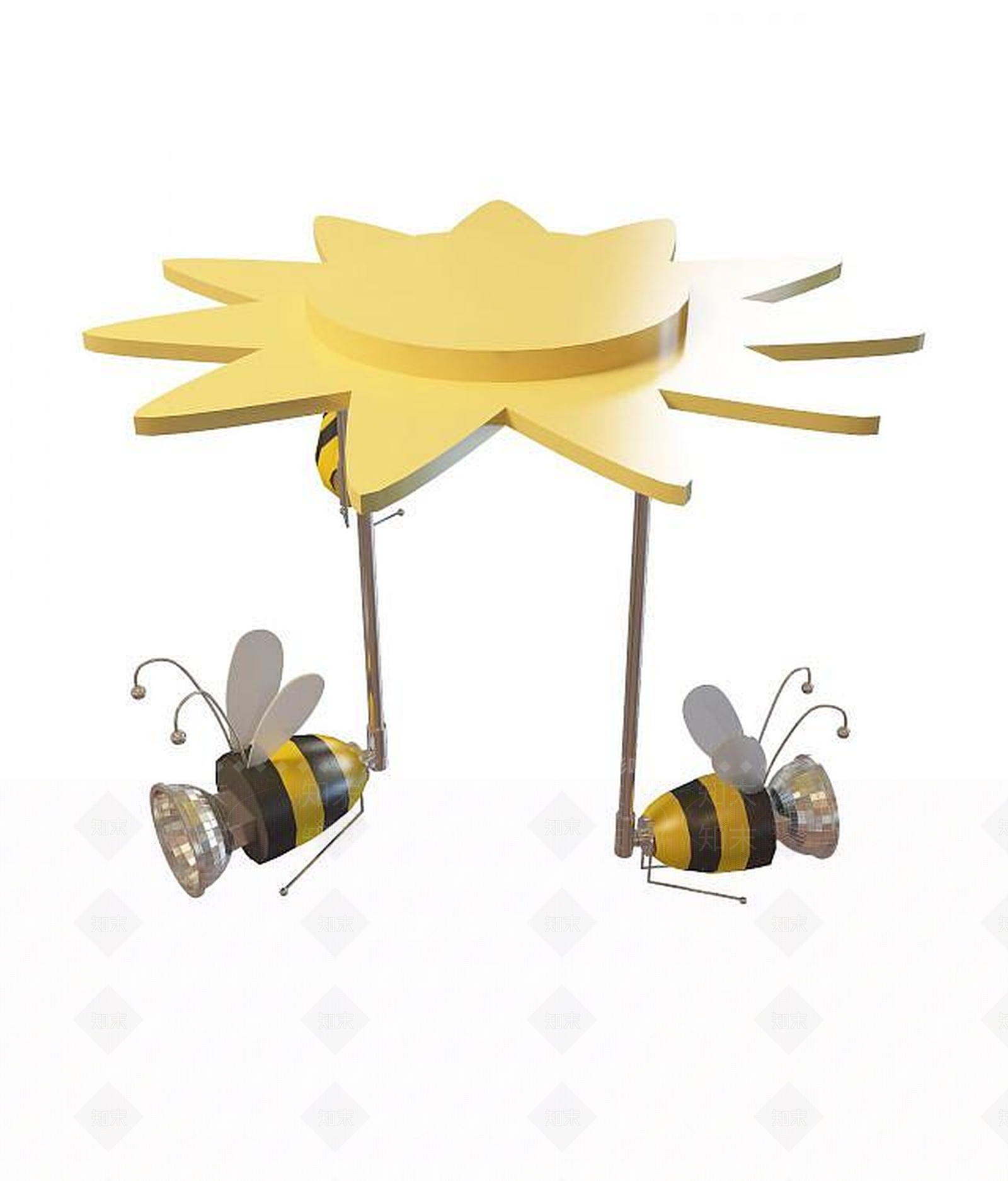 现代卡通吊灯3D模型下载【ID:1189667584】