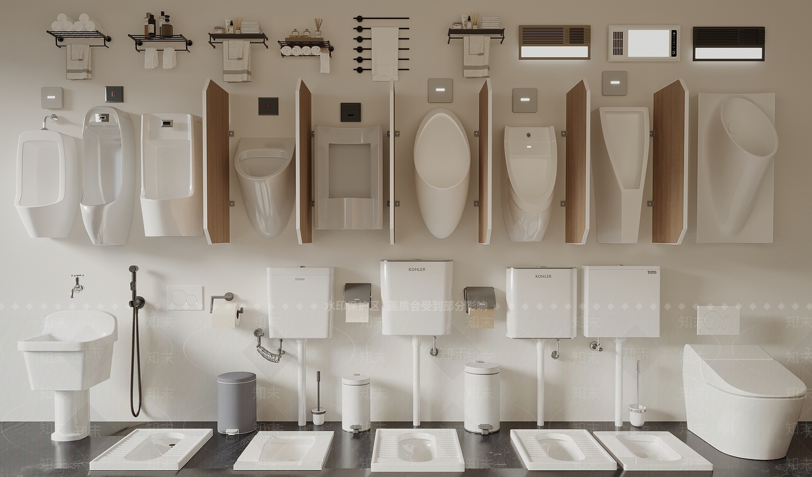 小便斗SU模型下载【ID:1189668629】