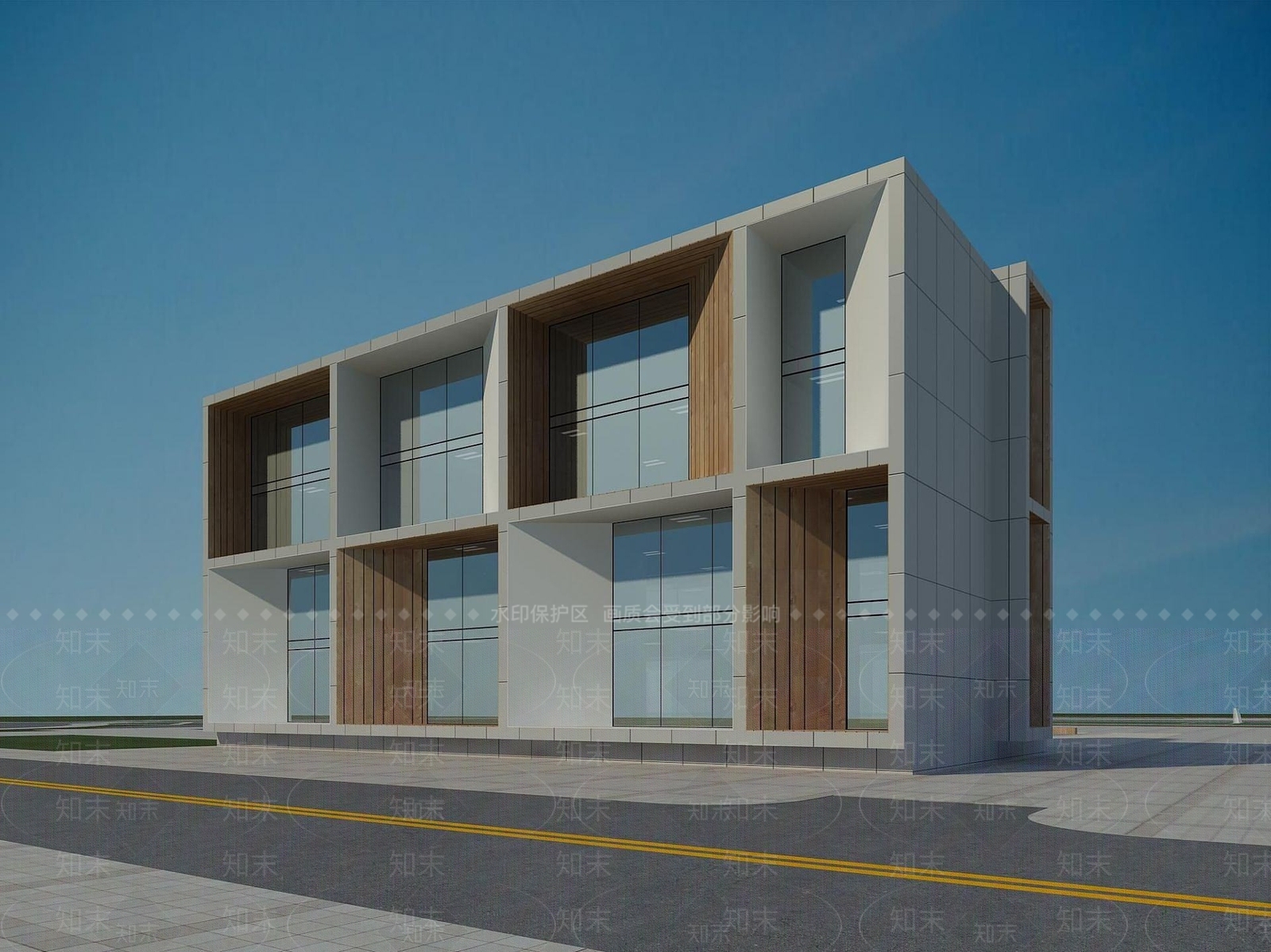 现代学校大楼教学楼3D模型下载【ID:1189668664】