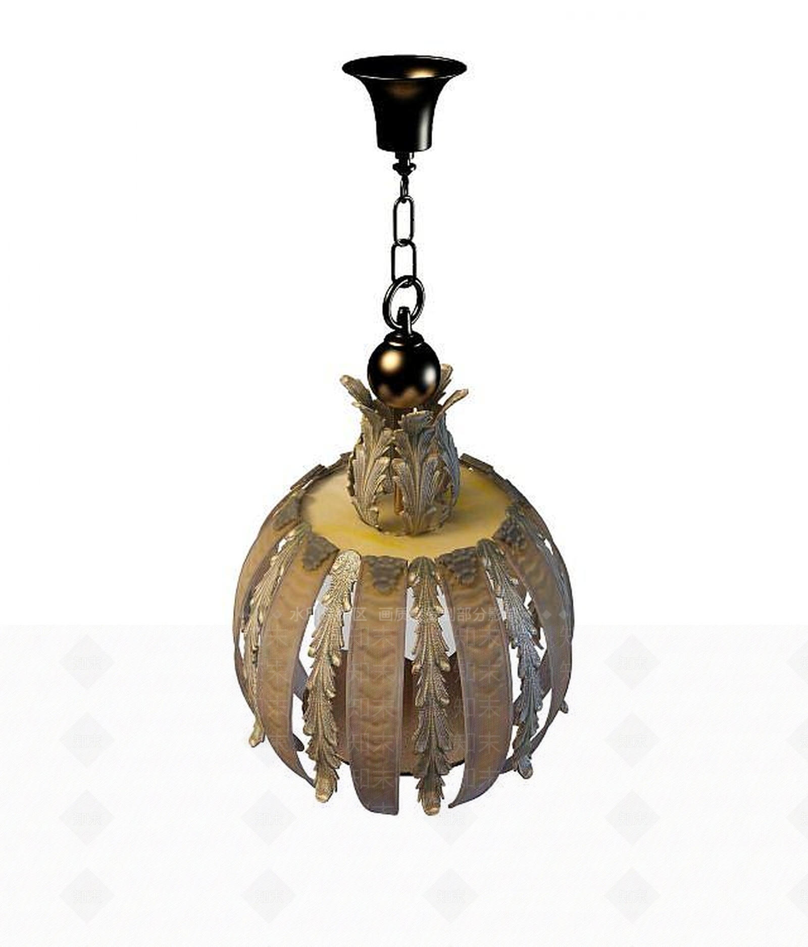 现代田园风吊灯3D模型下载【ID:1189668935】