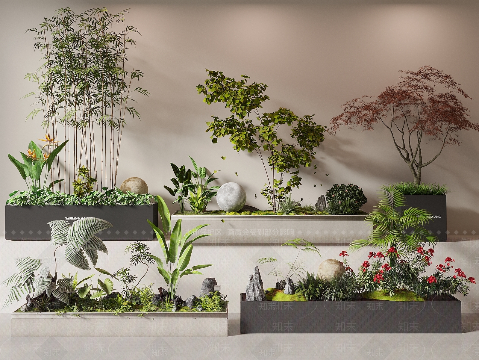 植物组合SU模型下载【ID:1189669672】
