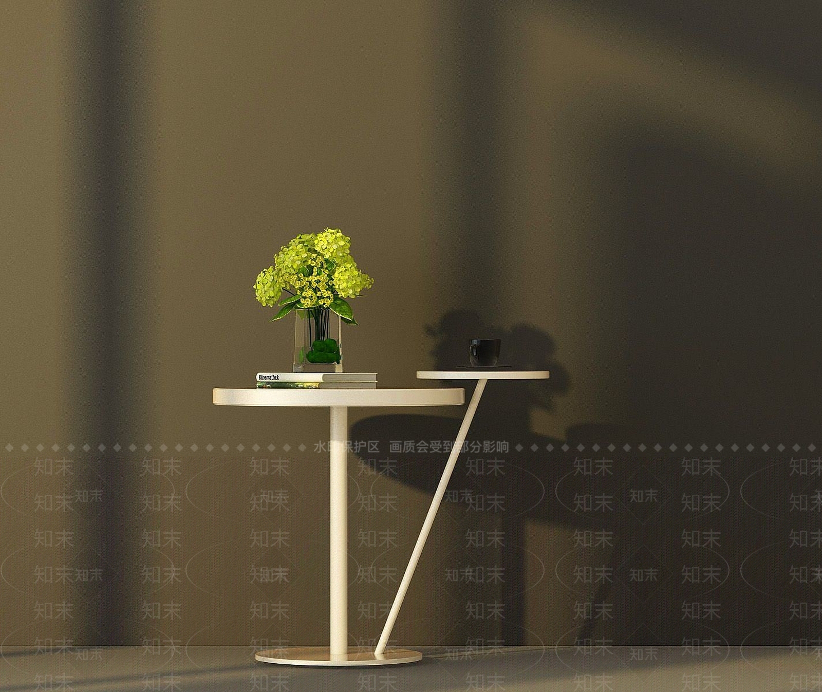 现代边几茶几小圆桌3D模型下载【ID:1189669714】