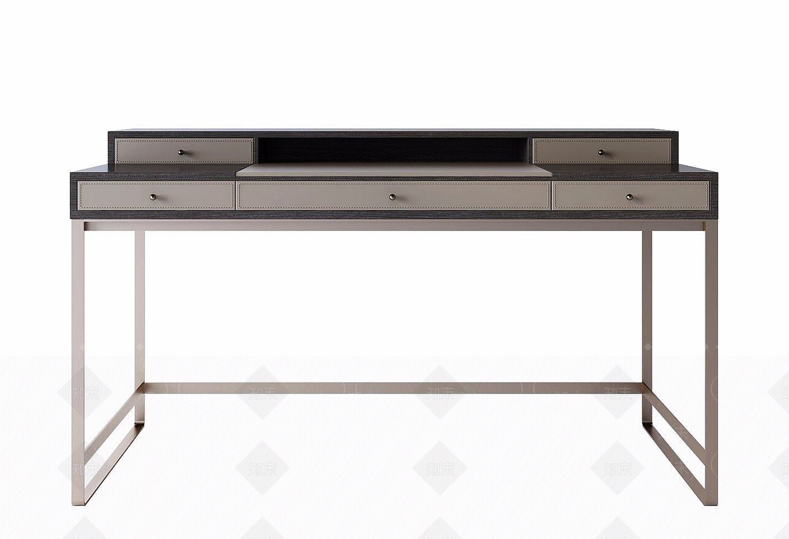 现代实木书桌3D模型下载【ID:1189670342】
