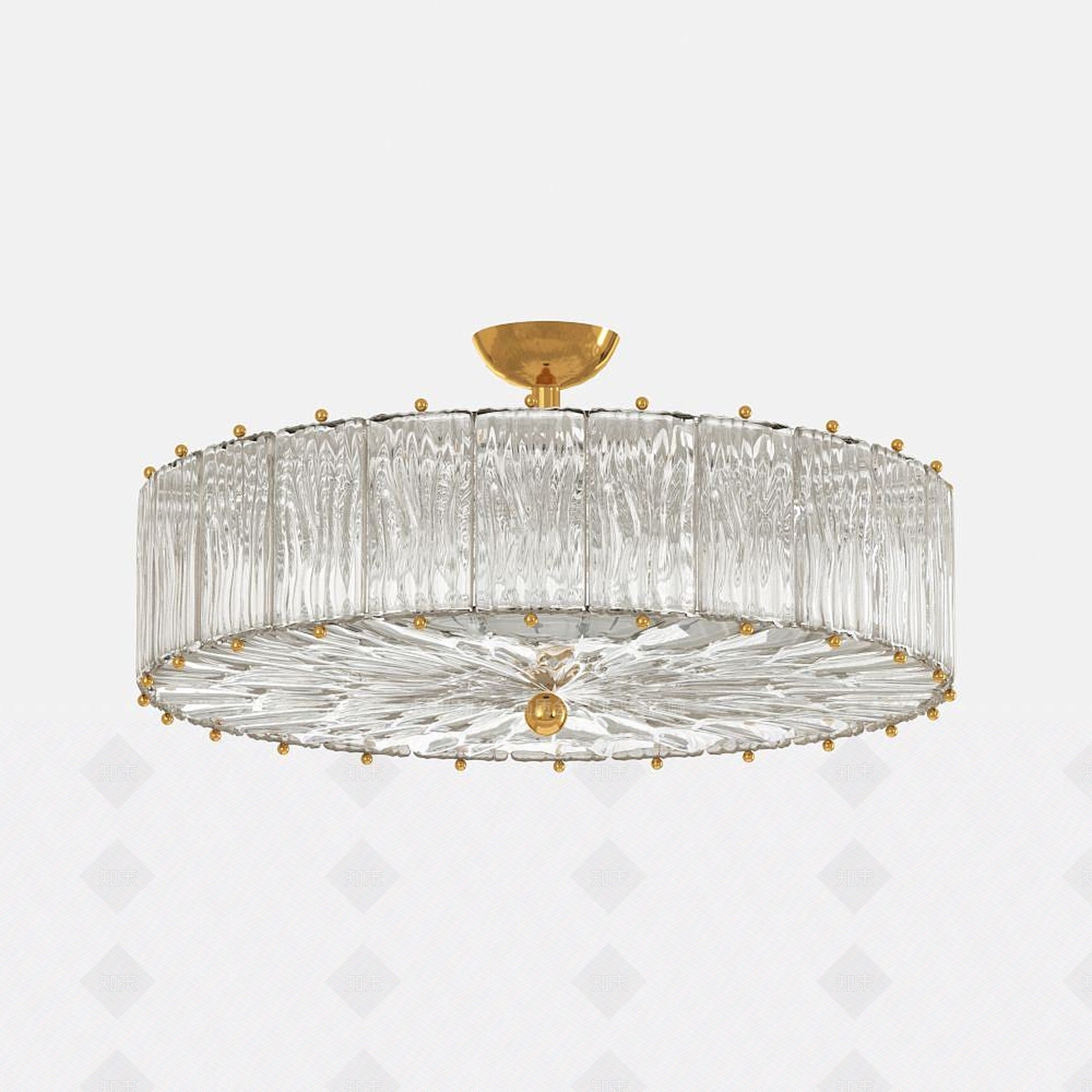 现代水晶吸顶灯3D模型下载【ID:1189671789】