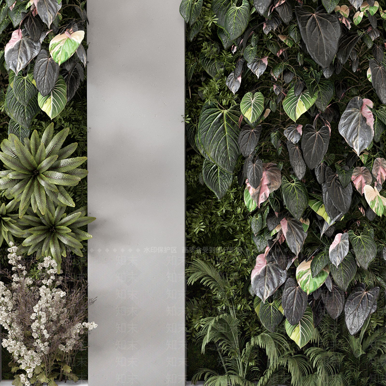 绿植墙3D模型下载【ID:1189676844】