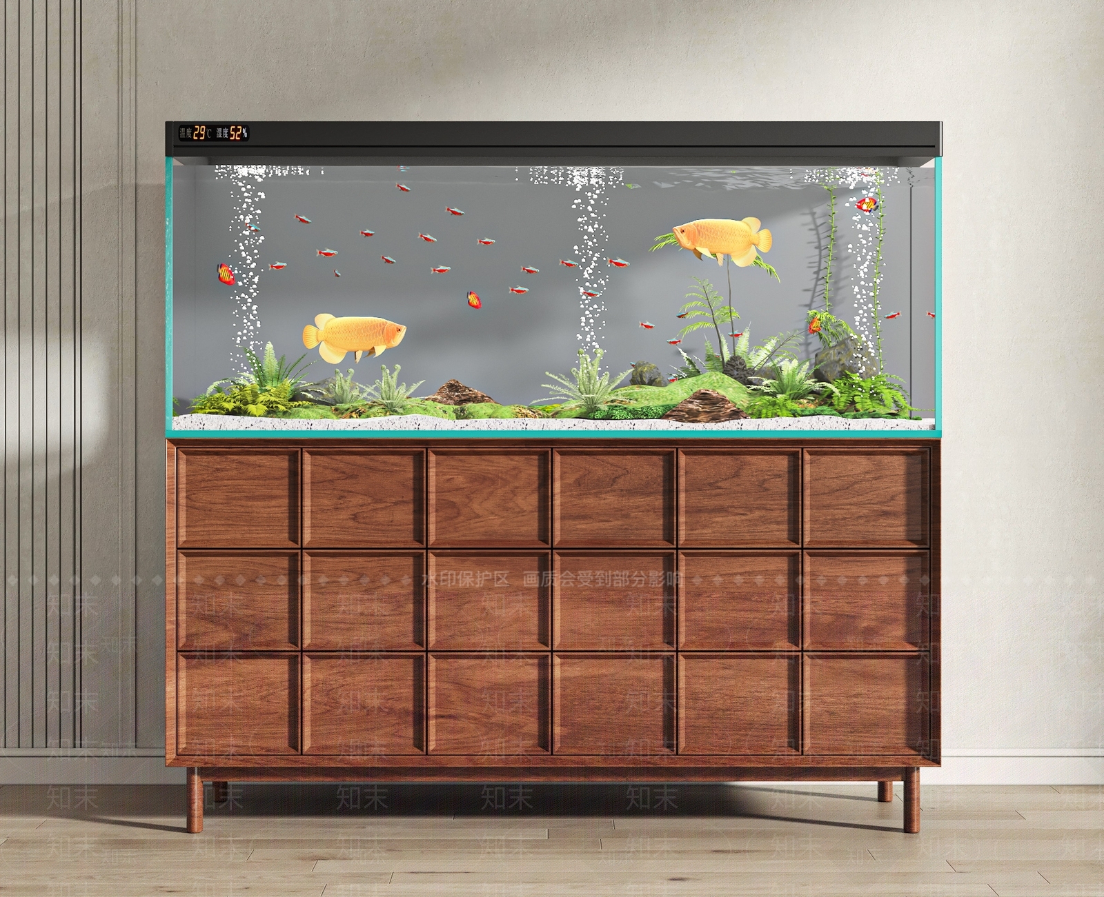 侘寂中古鱼缸3D模型下载【ID:1189677335】