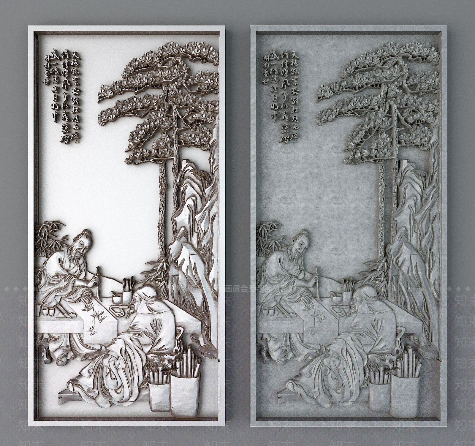 中式雕花3D模型下载【ID:1189678371】