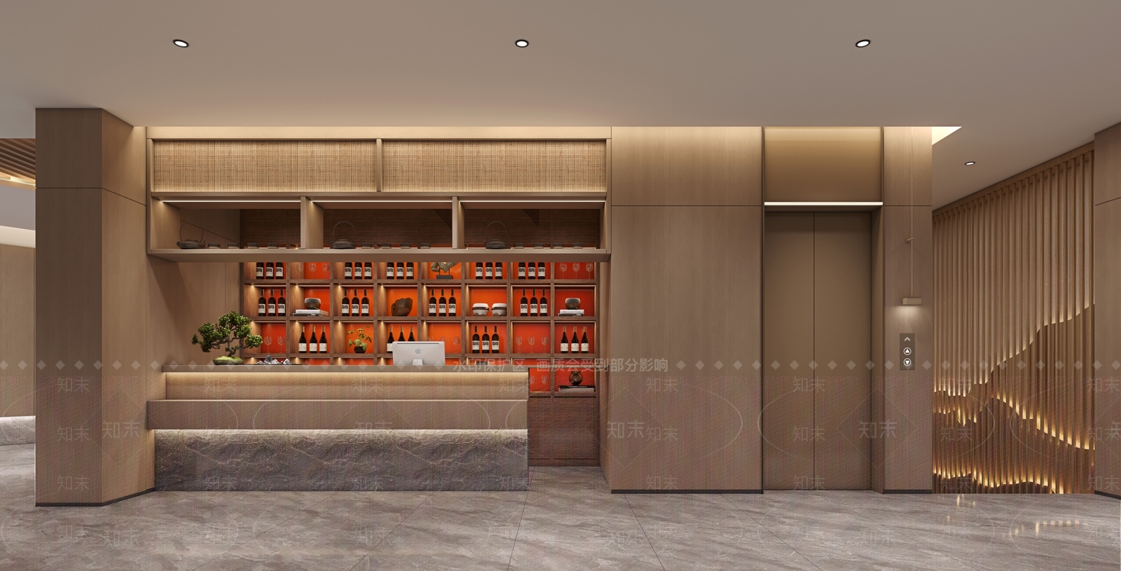 现代新中式中餐厅3D模型下载【ID:1189679595】