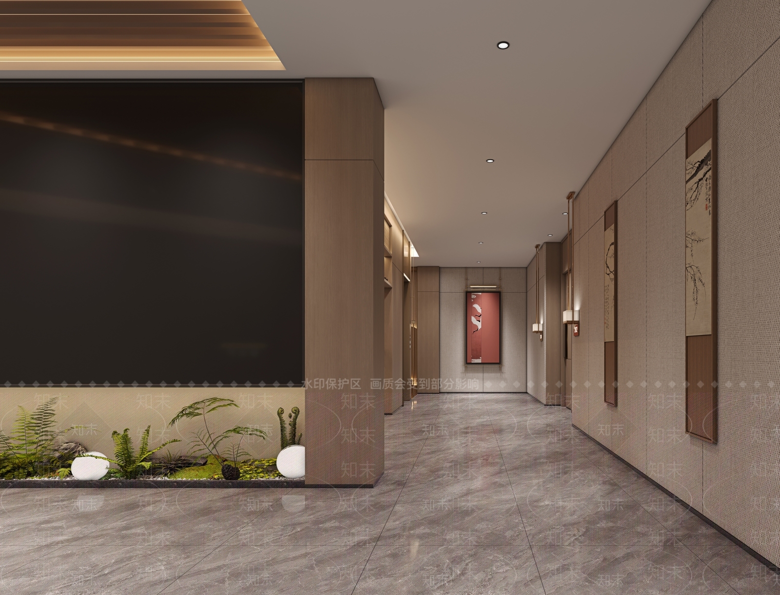 现代新中式中餐厅3D模型下载【ID:1189679595】
