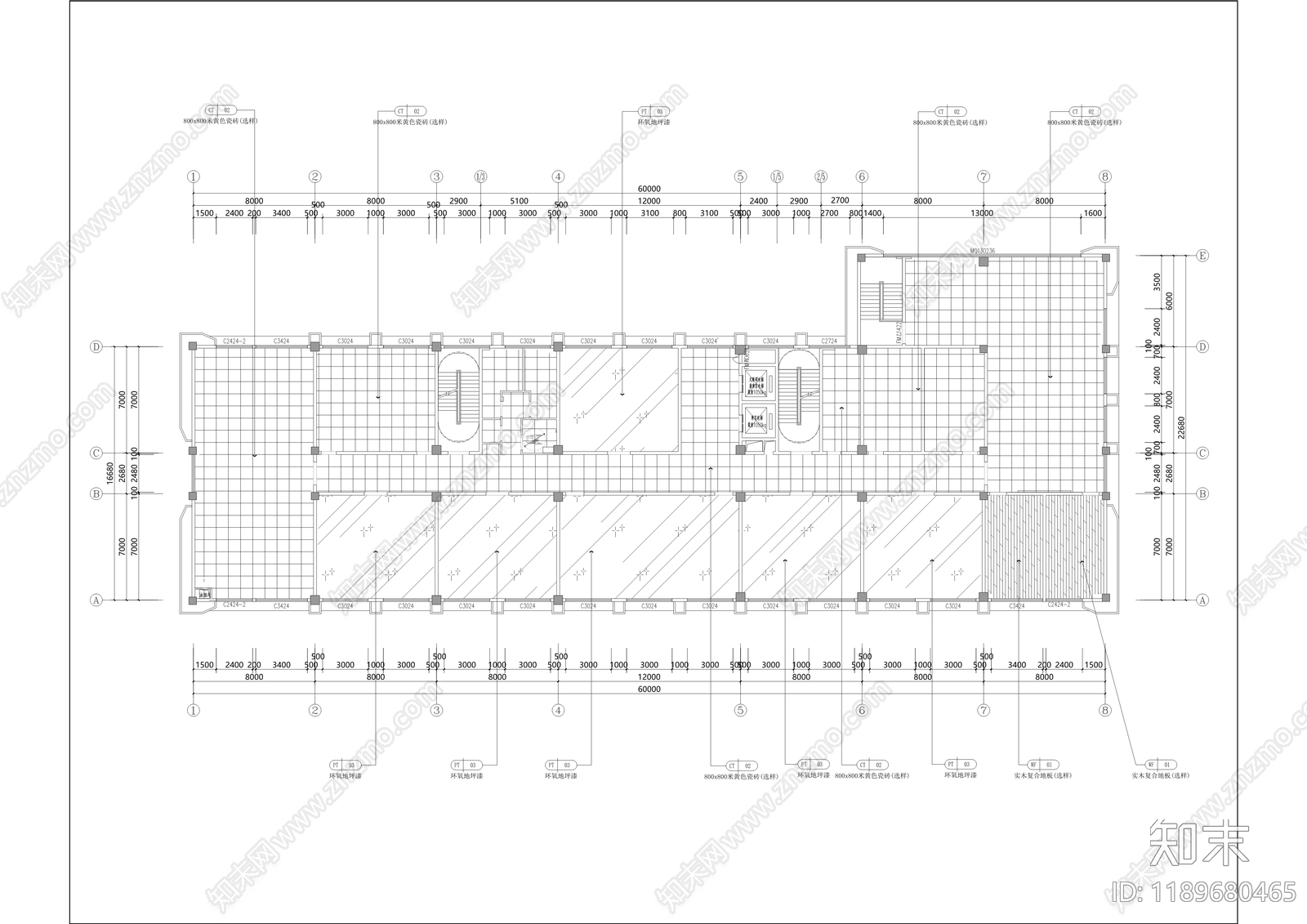 现代整体办公空间cad施工图下载【ID:1189680465】