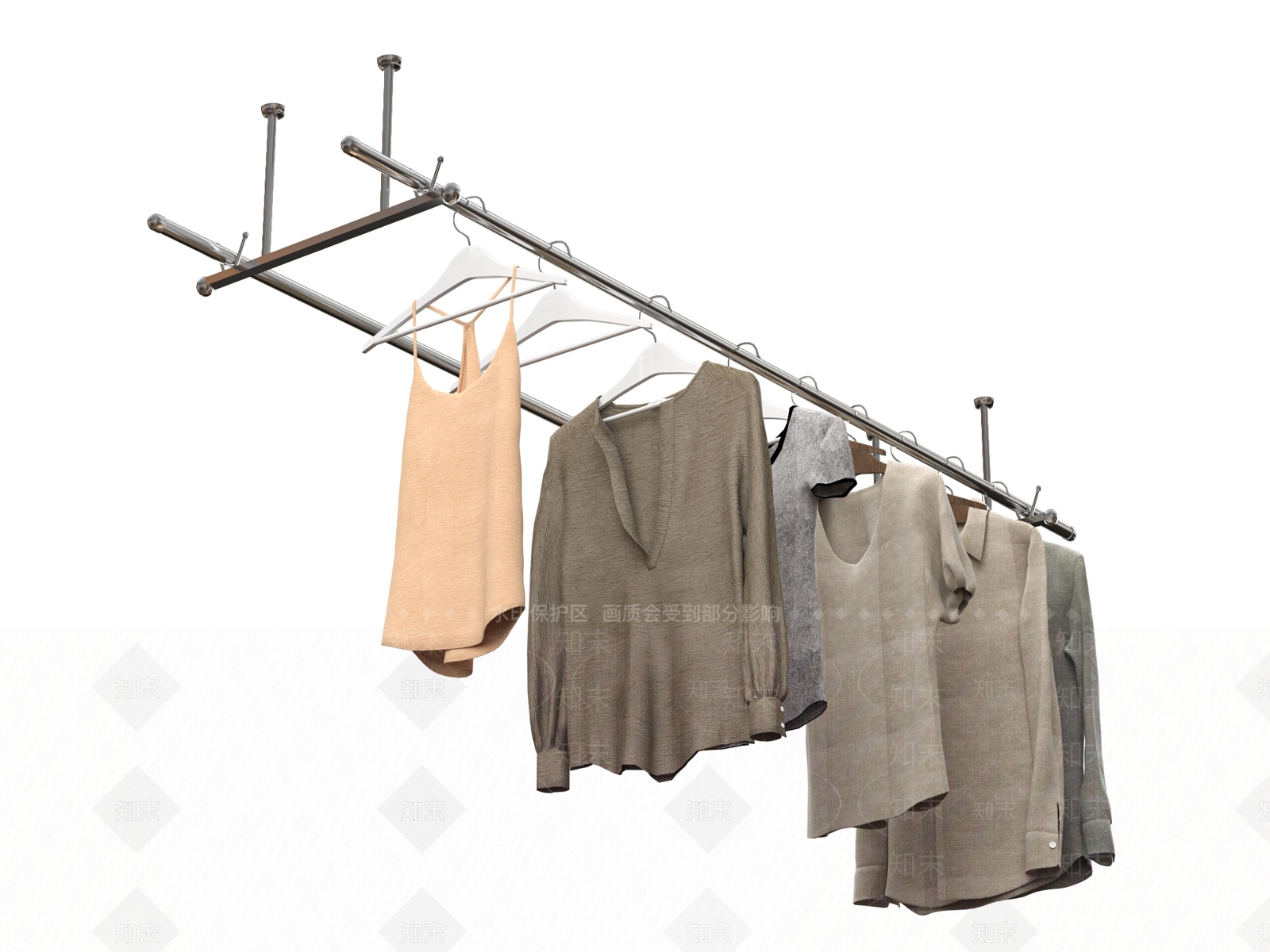 晾衣架SU模型下载【ID:1189681134】