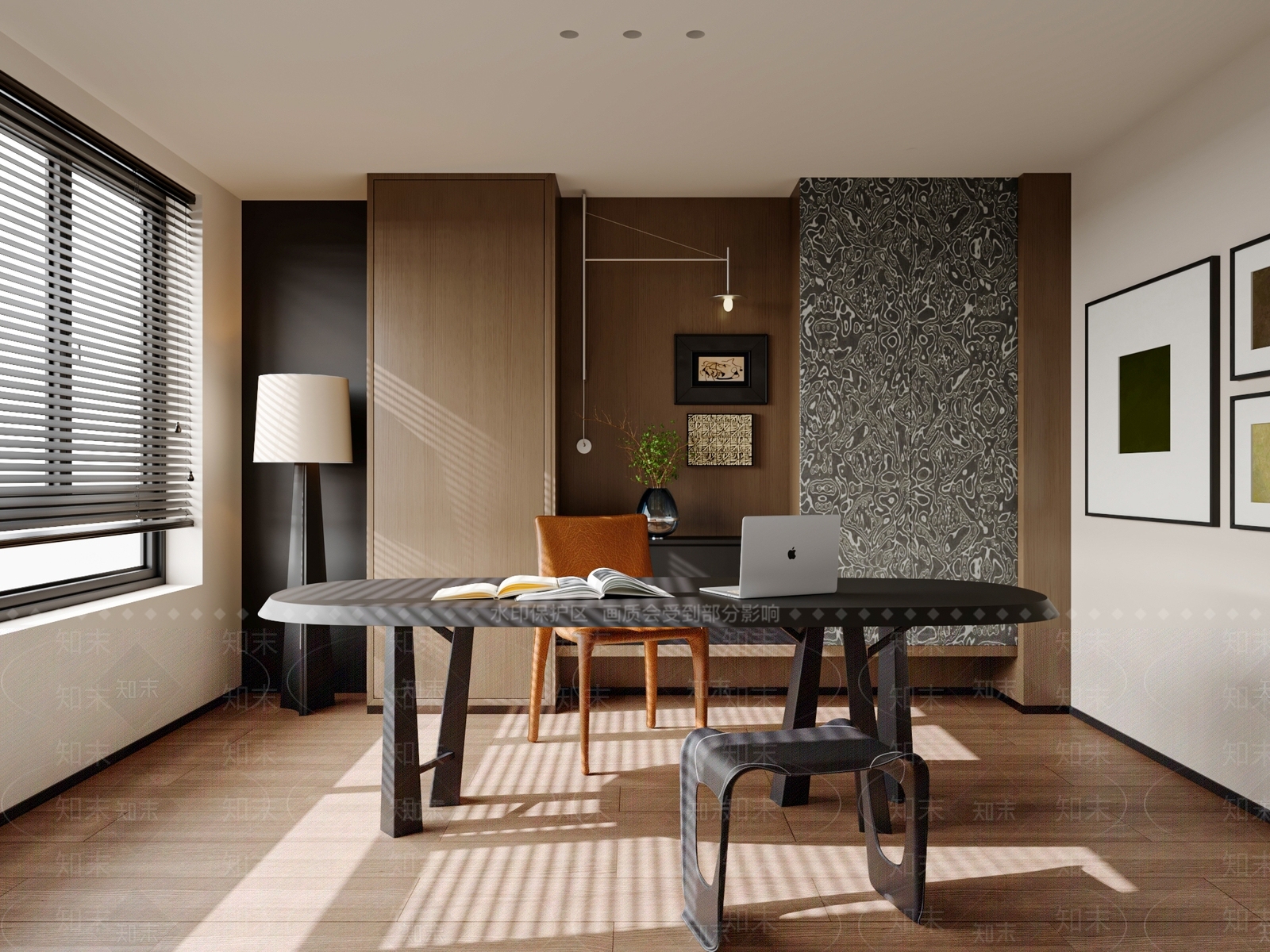 现代意式书房3D模型下载【ID:1189681519】