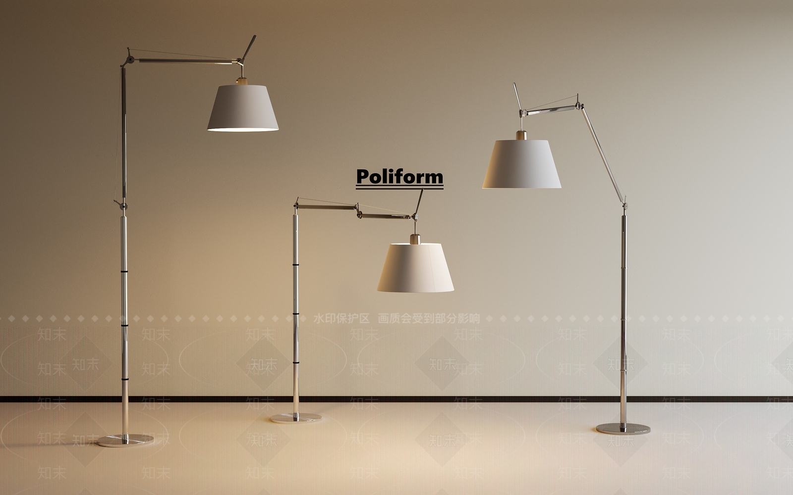 工业简约落地灯3D模型下载【ID:1189688006】