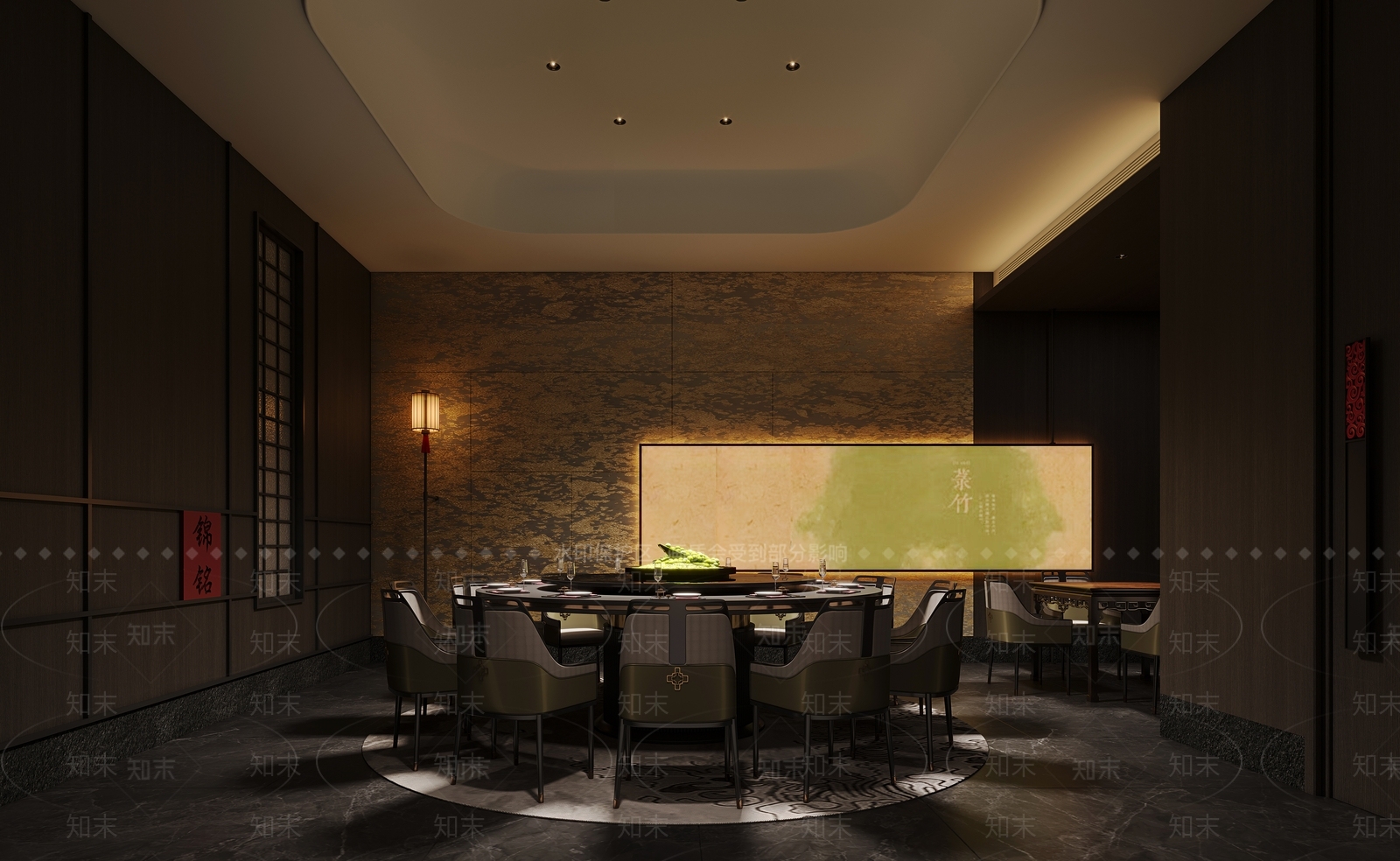 现代新中式包厢3D模型下载【ID:1189692125】