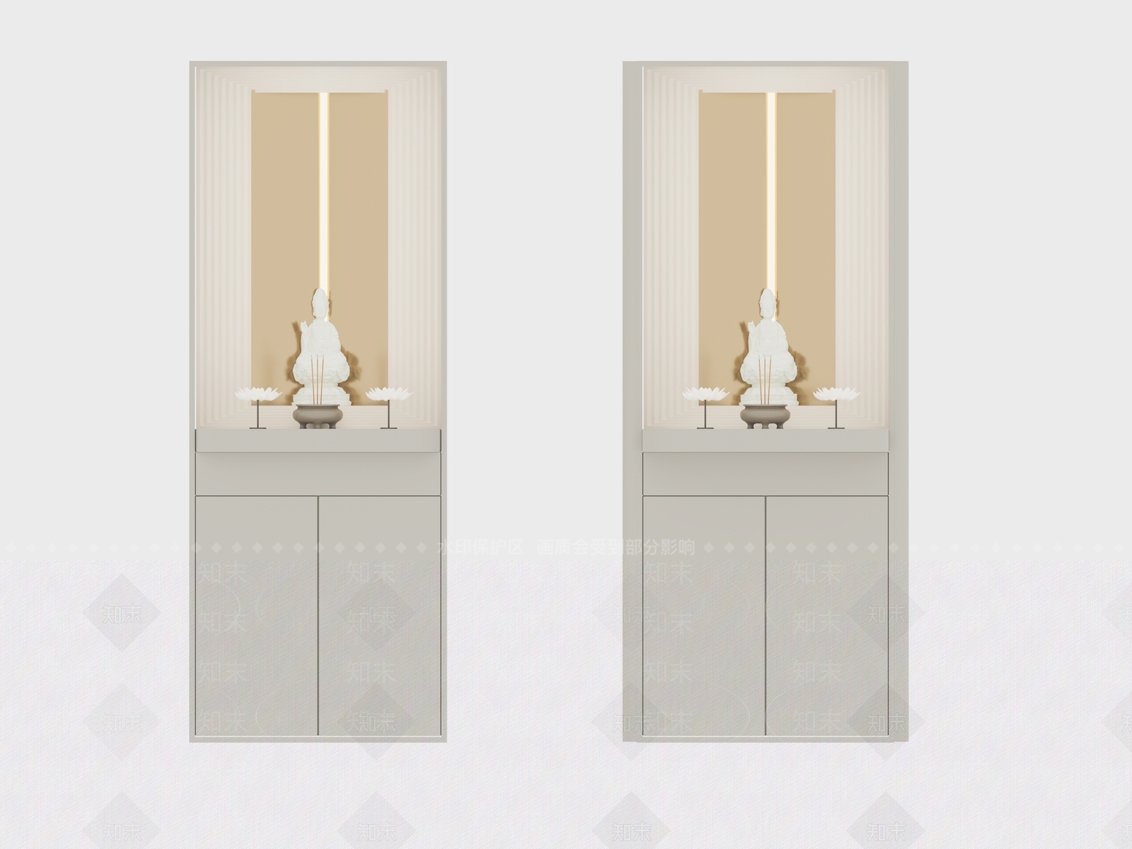 现代新中式佛龛3D模型下载【ID:1189698879】