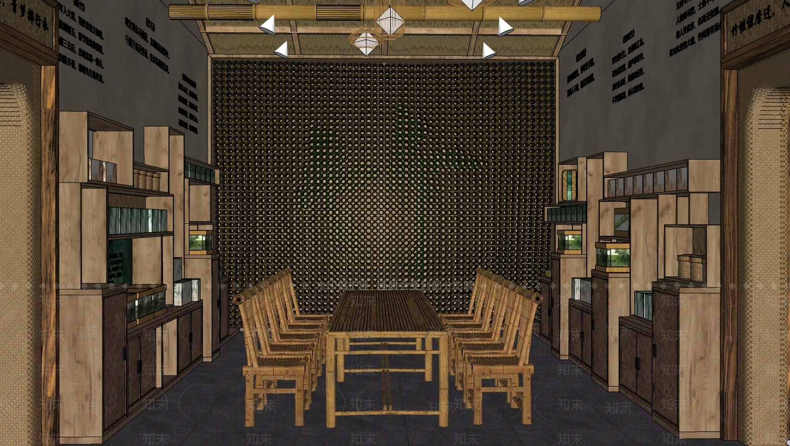 中式新中式其他文化空间SU模型下载【ID:1189699790】