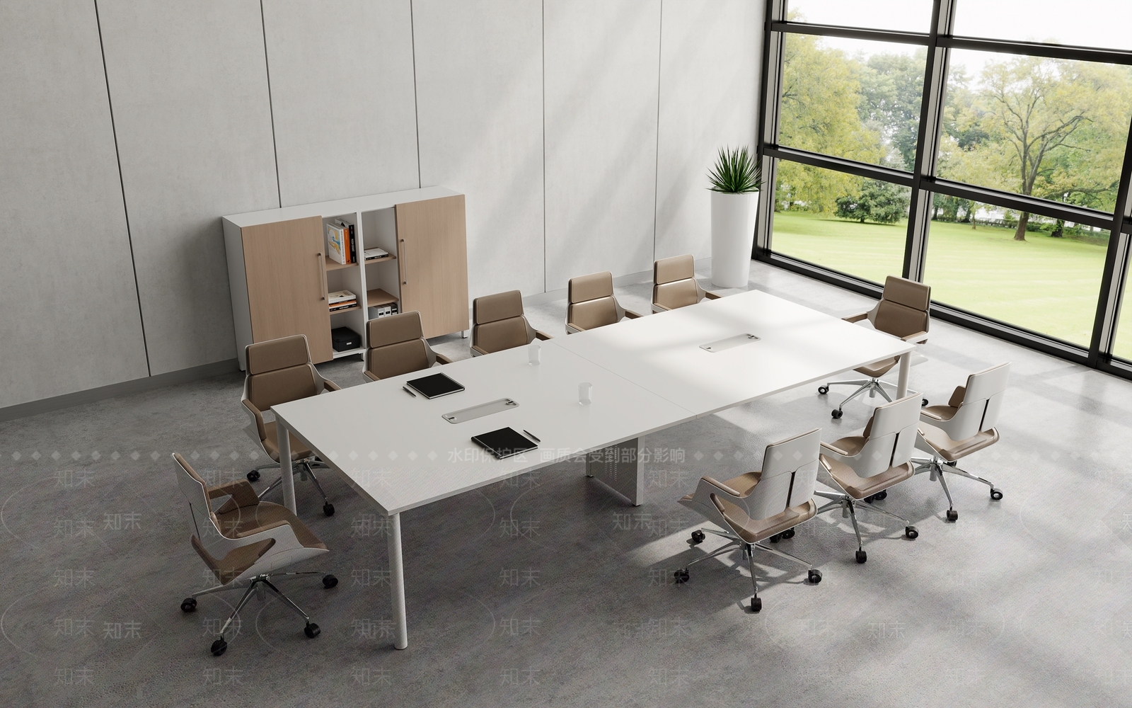 现代会议桌椅SU模型下载【ID:1189700239】